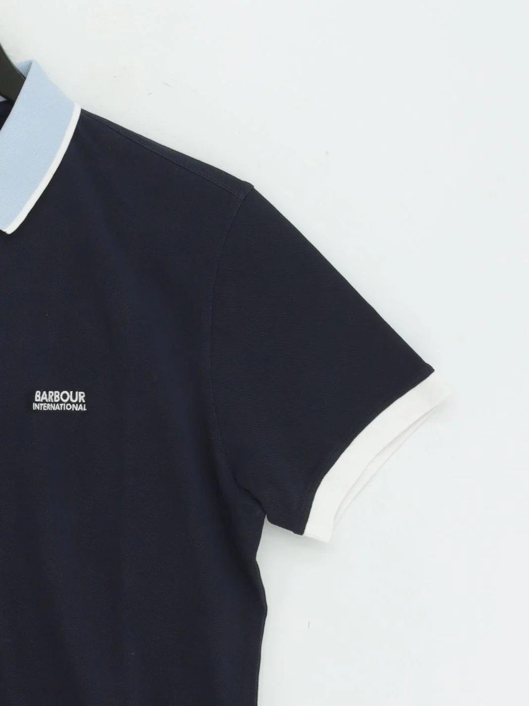 Barbour Men's Polo L Blue 100% Cotton Basic New with tags - Image 4