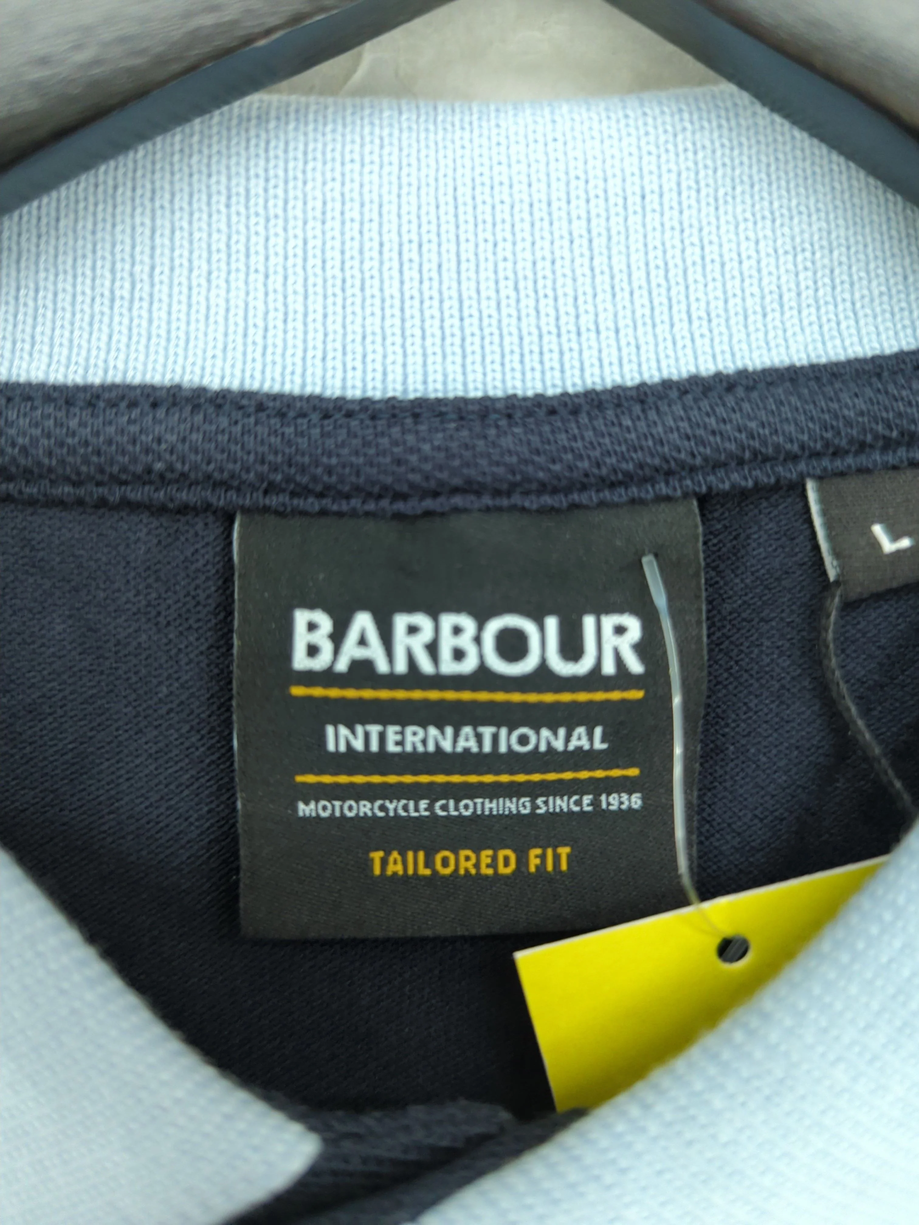 Barbour Men's Polo L Blue 100% Cotton Basic New with tags - Image 5
