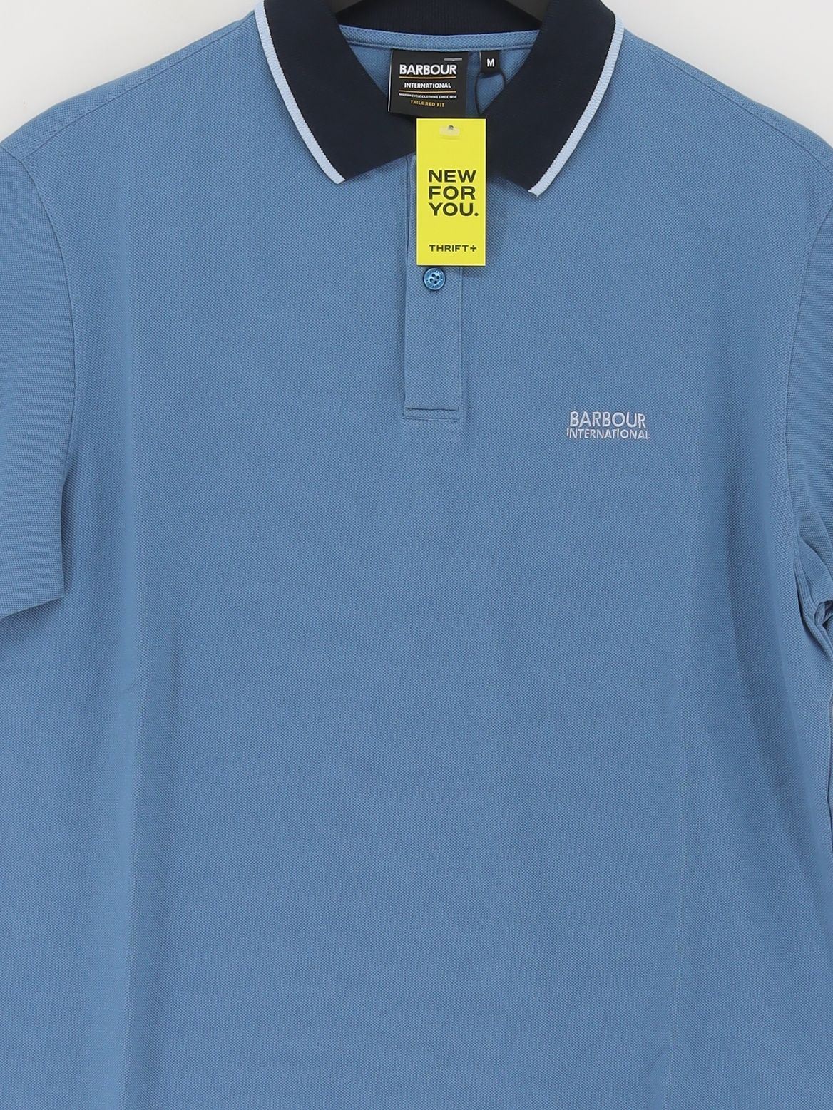 Barbour Men's Polo M Blue 100% Cotton Basic New with tags - Image 3