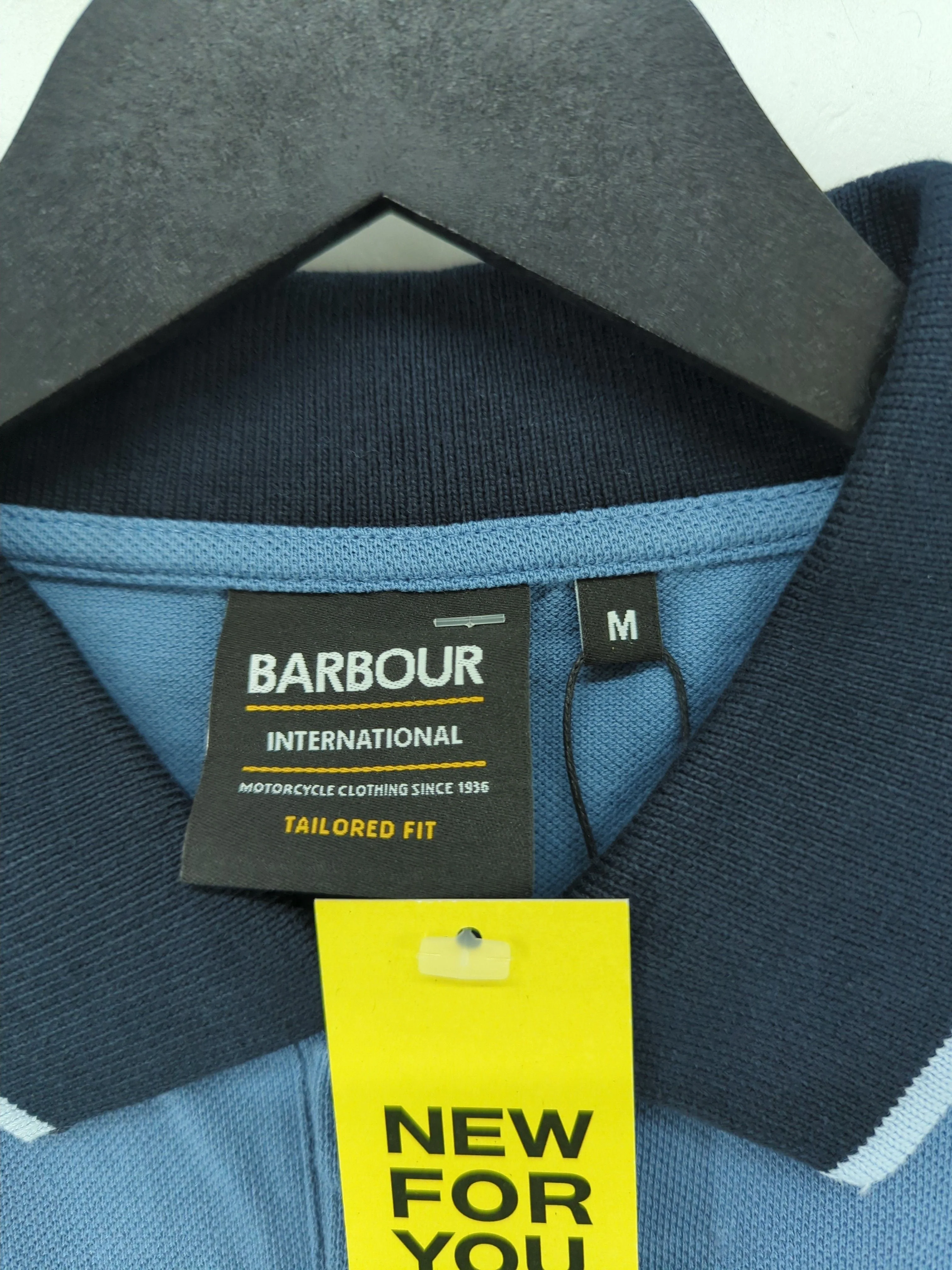 Barbour Men's Polo M Blue 100% Cotton Basic New with tags - Image 5