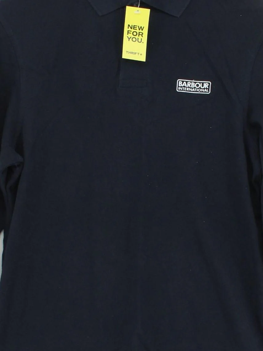 Barbour Men's Polo S Blue 100% Cotton Basic - Image 3