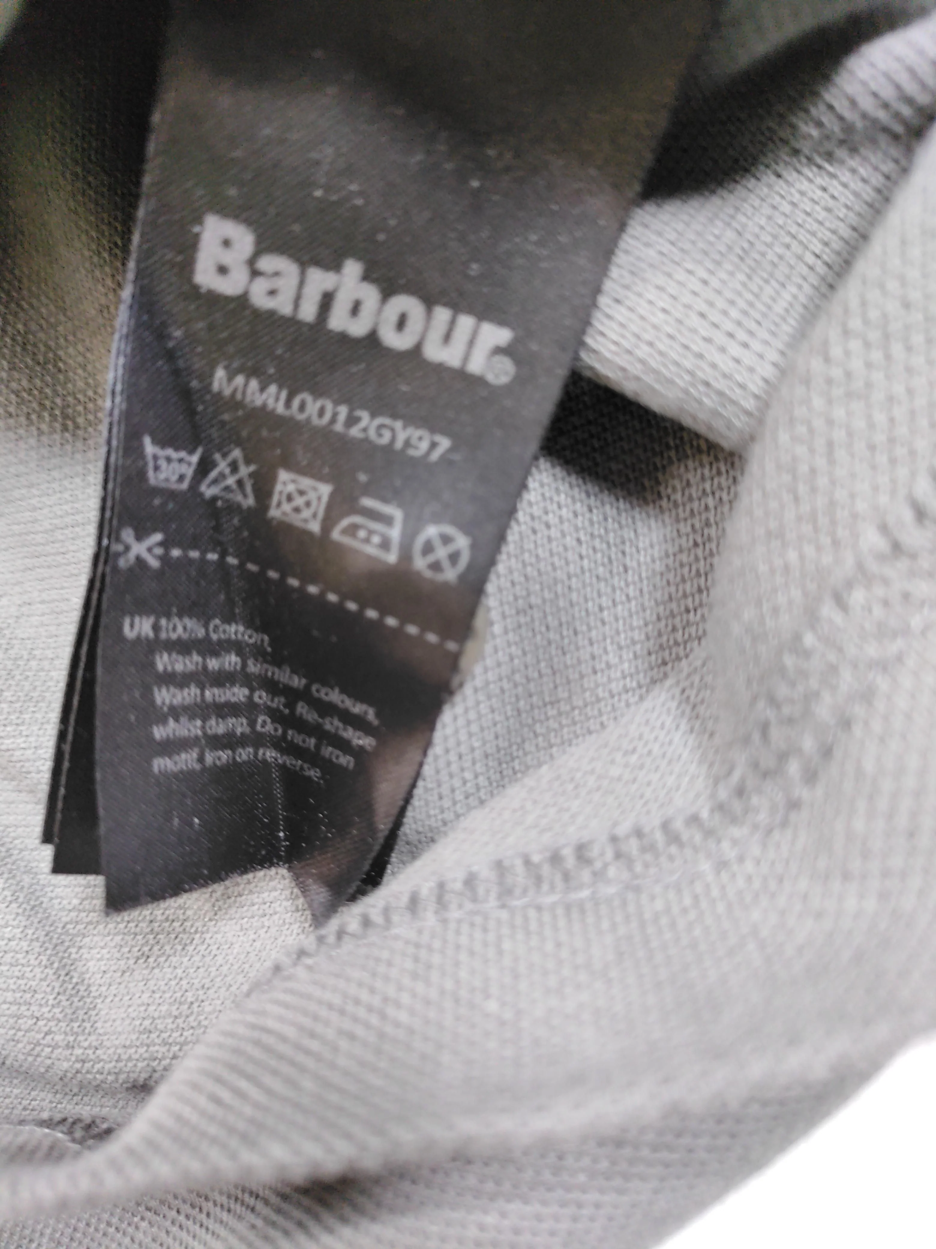 Barbour Men's Polo S Grey 100% Cotton Basic - Image 6
