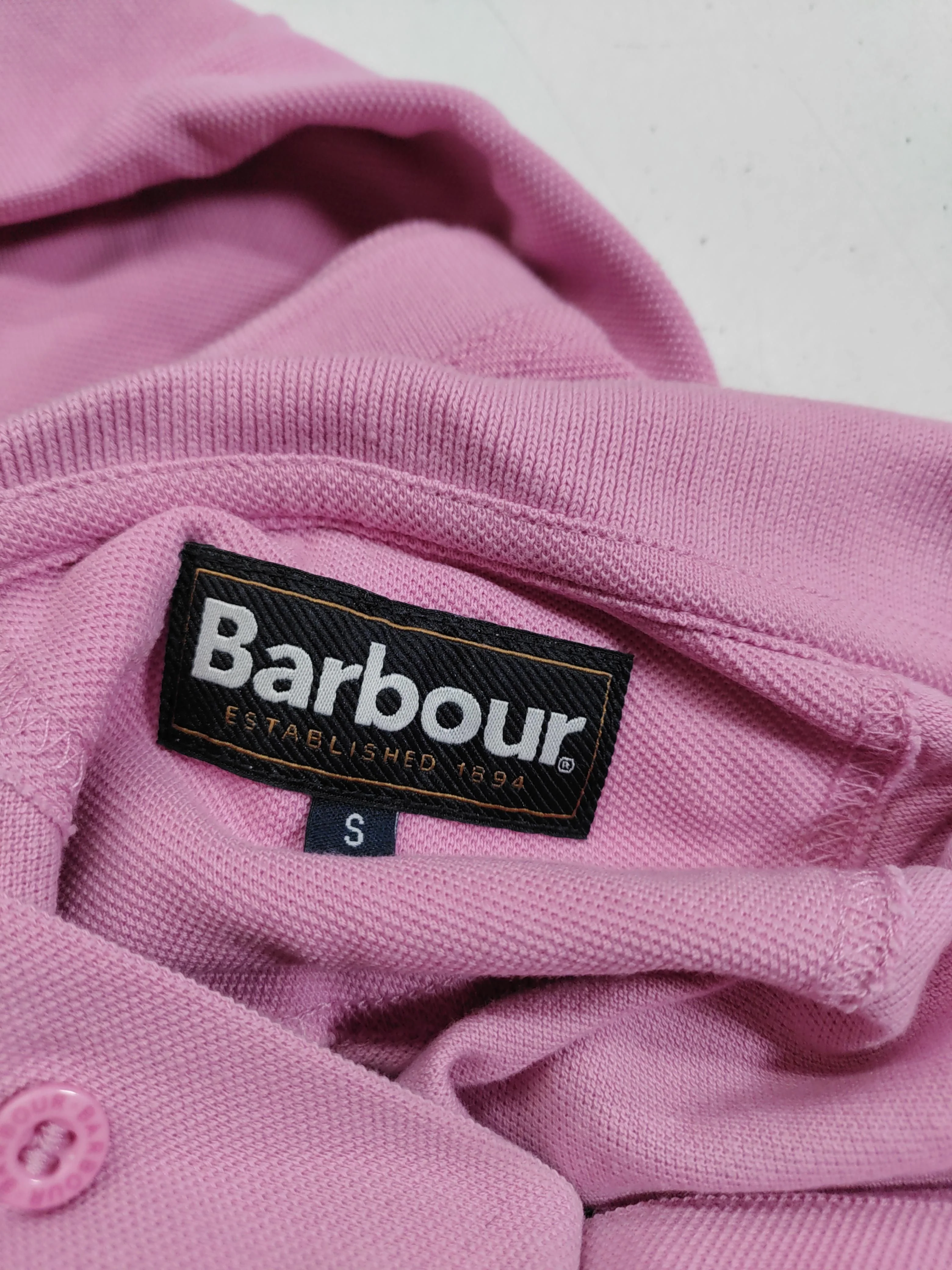 Barbour Men's Polo S Pink 100% Cotton Basic - Image 5