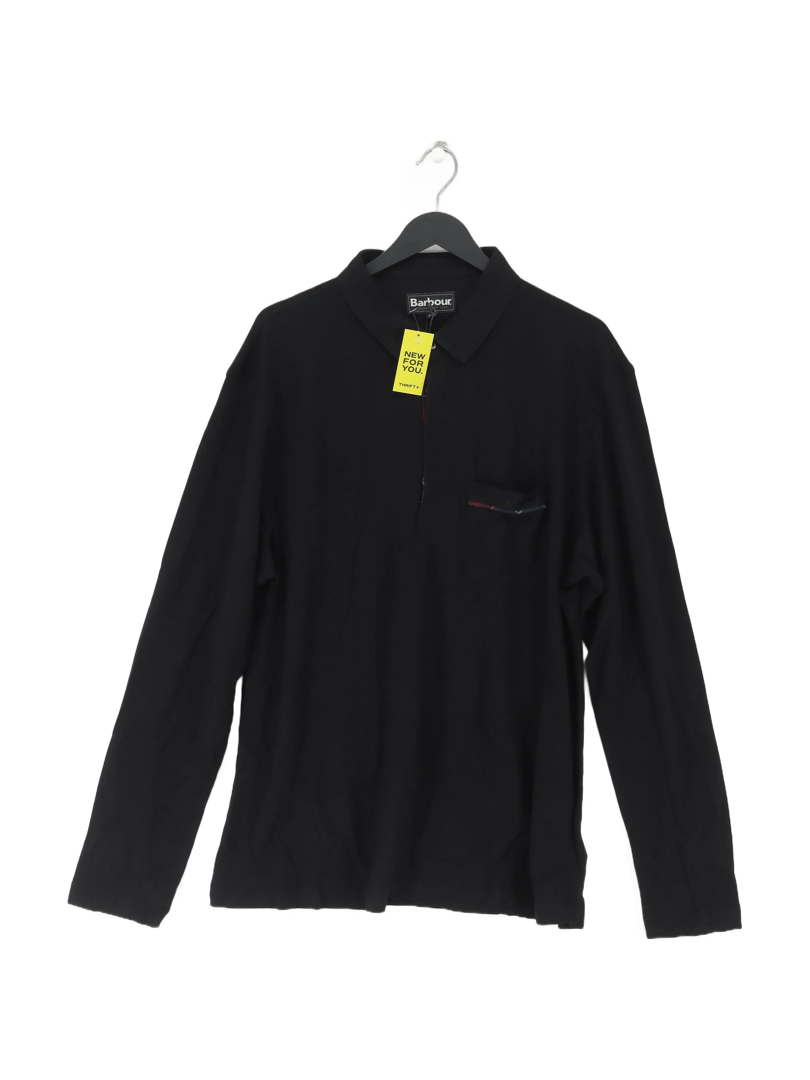 Barbour Men's Polo XL Black Cotton with Lyocell Modal Basic New with tags