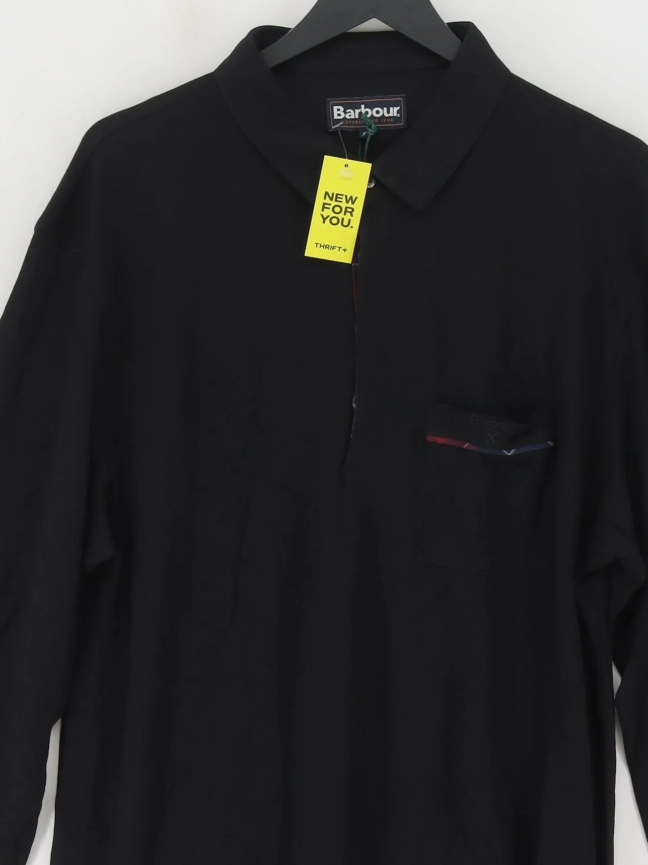 Barbour Men's Polo XL Black Cotton with Lyocell Modal Basic New with tags - Image 3