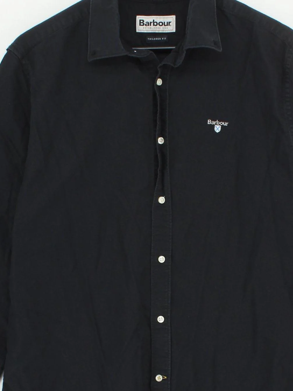 Barbour Men's Shirt L Black 100% Cotton Basic - Image 3