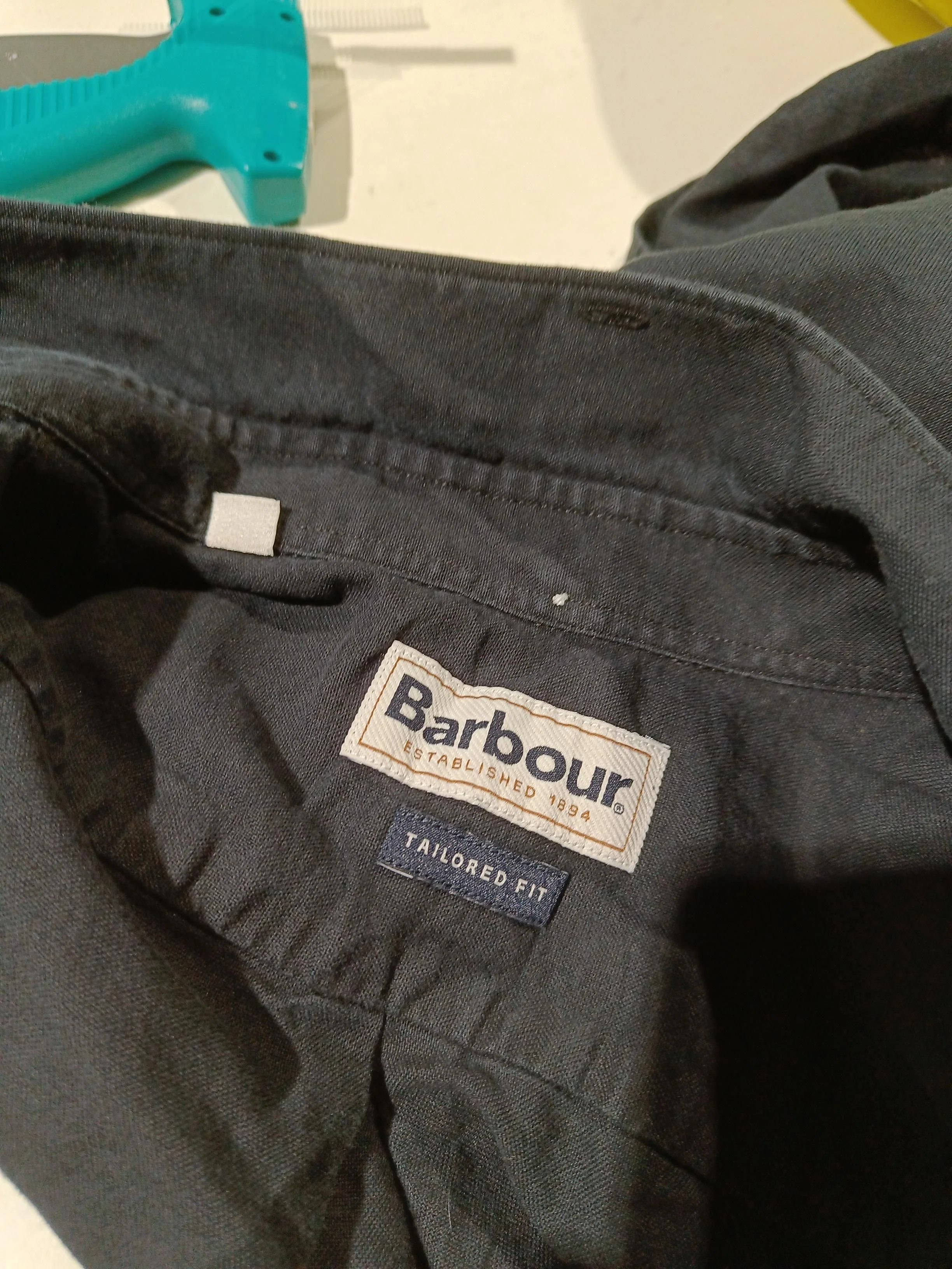 Barbour Men's Shirt L Black 100% Cotton Basic - Image 6