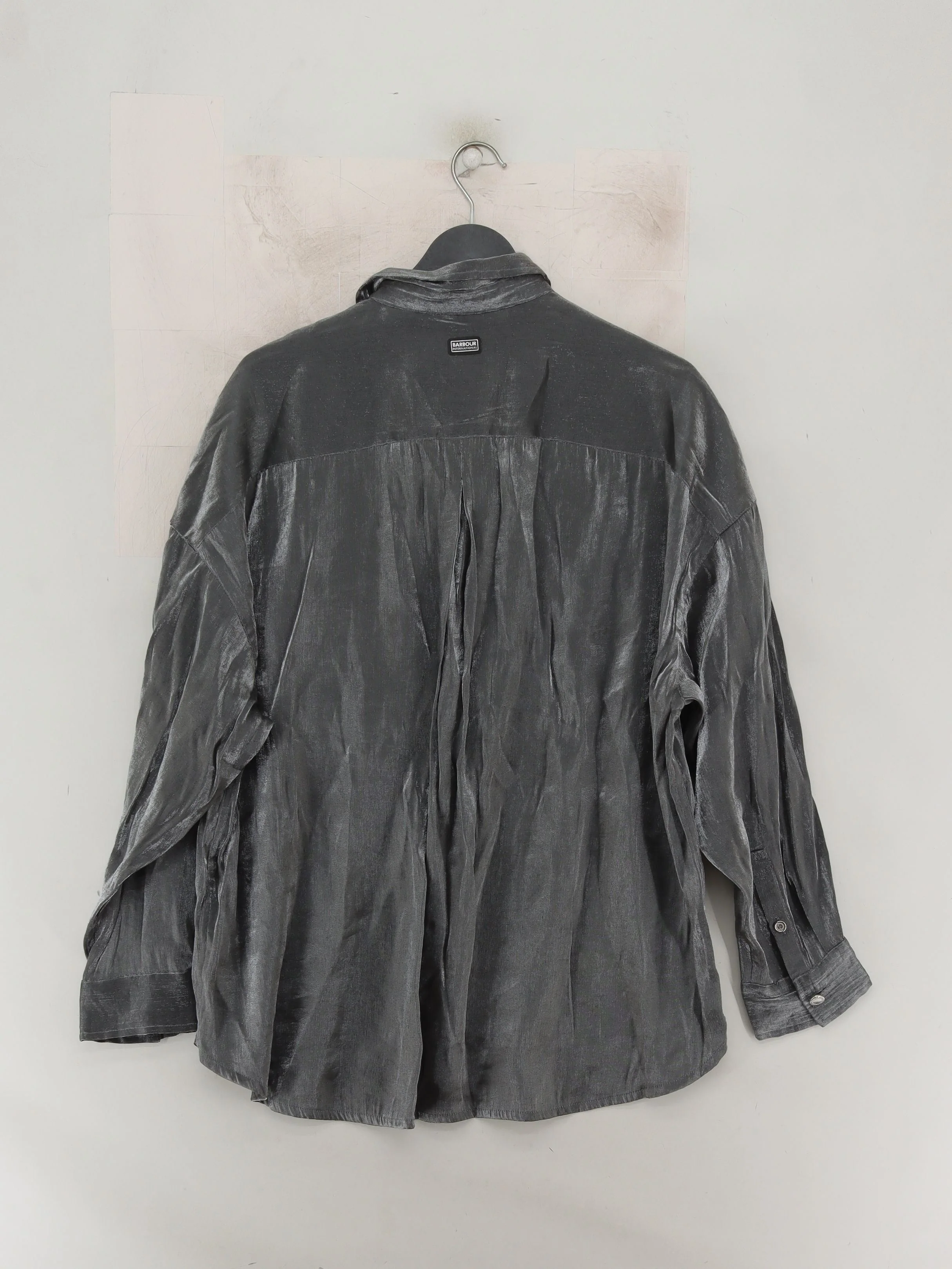 Barbour Men's Shirt L Grey Viscose with Polyester Basic - Image 2