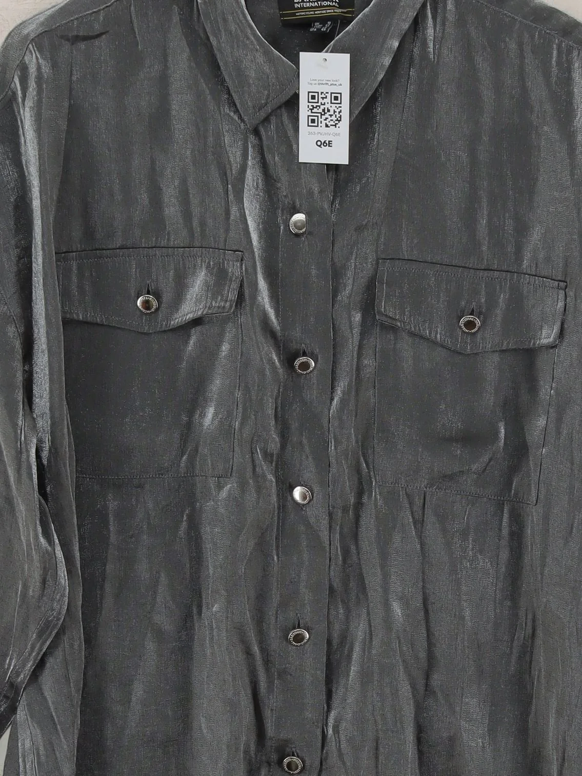 Barbour Men's Shirt L Grey Viscose with Polyester Basic - Image 3