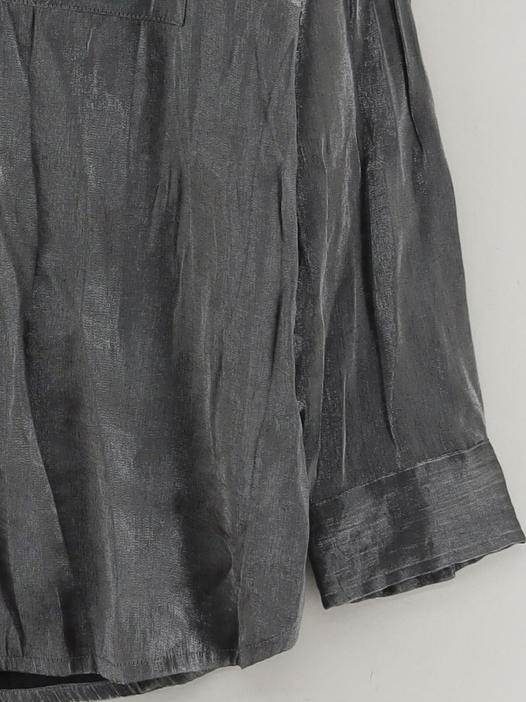Barbour Men's Shirt L Grey Viscose with Polyester Basic - Image 4