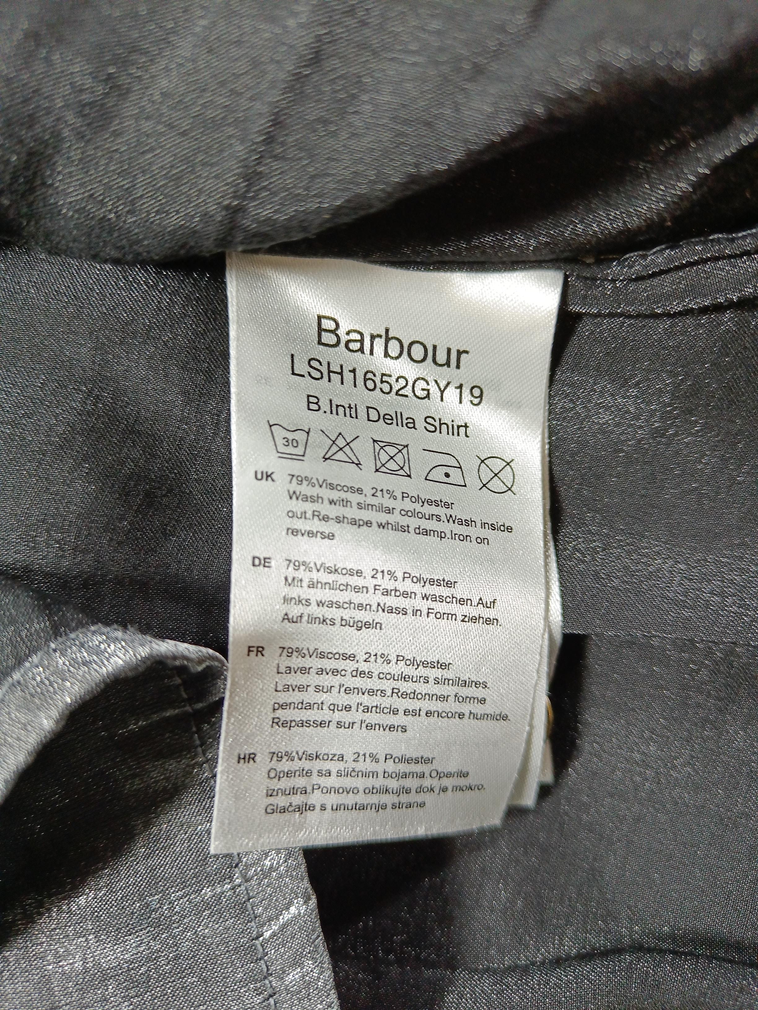 Barbour Men's Shirt L Grey Viscose with Polyester Basic - Image 6