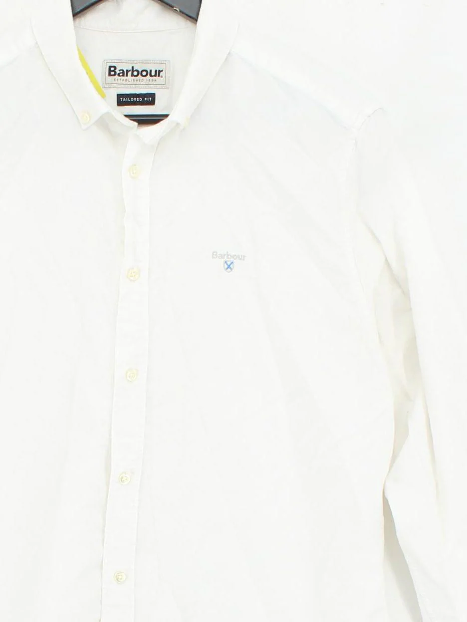 Barbour Men's Shirt L White 100% Cotton Basic - Image 3