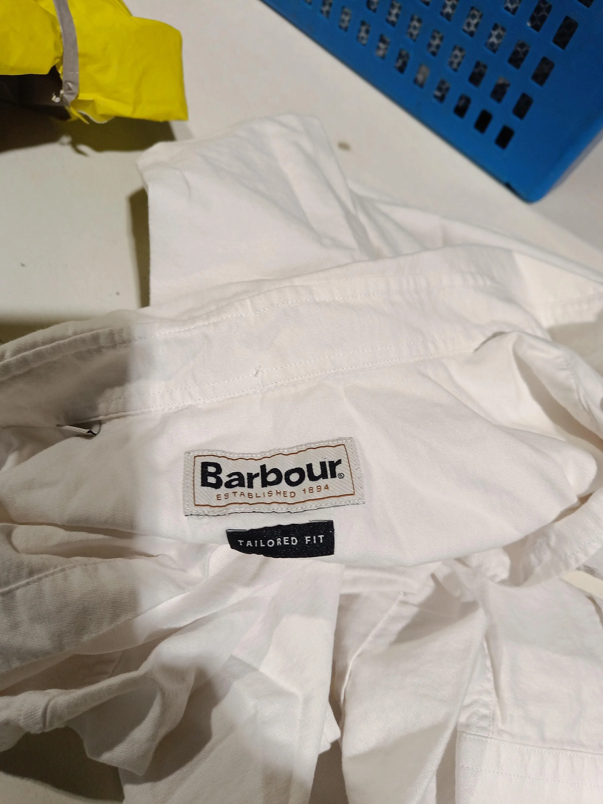 Barbour Men's Shirt L White 100% Cotton Basic - Image 5