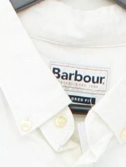 Barbour Men's Shirt L White 100% Cotton Basic - Image 3