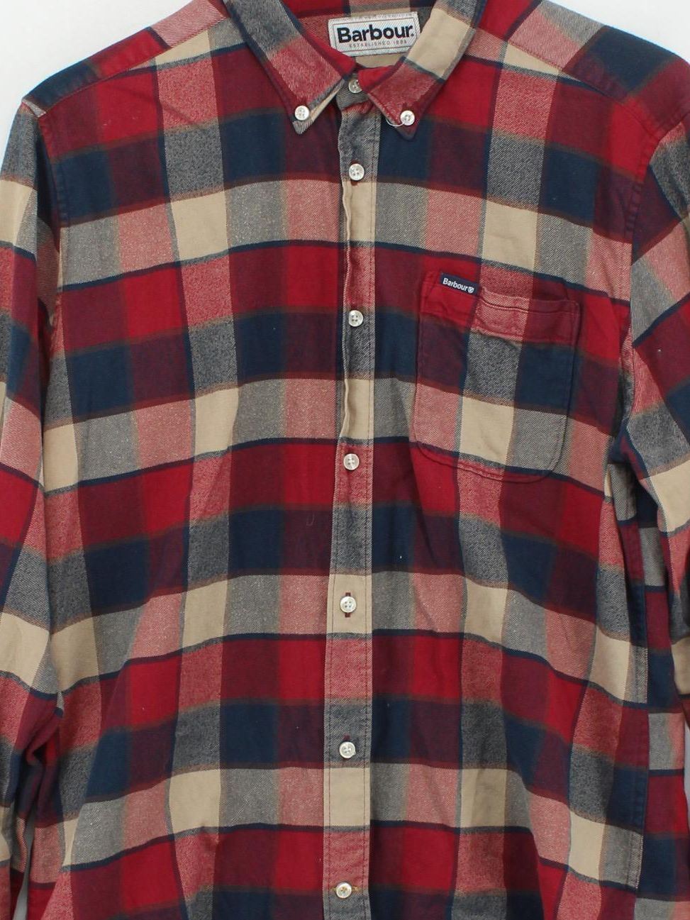 Barbour Men's Shirt M Multi Checkered 100% Cotton Basic - Image 3