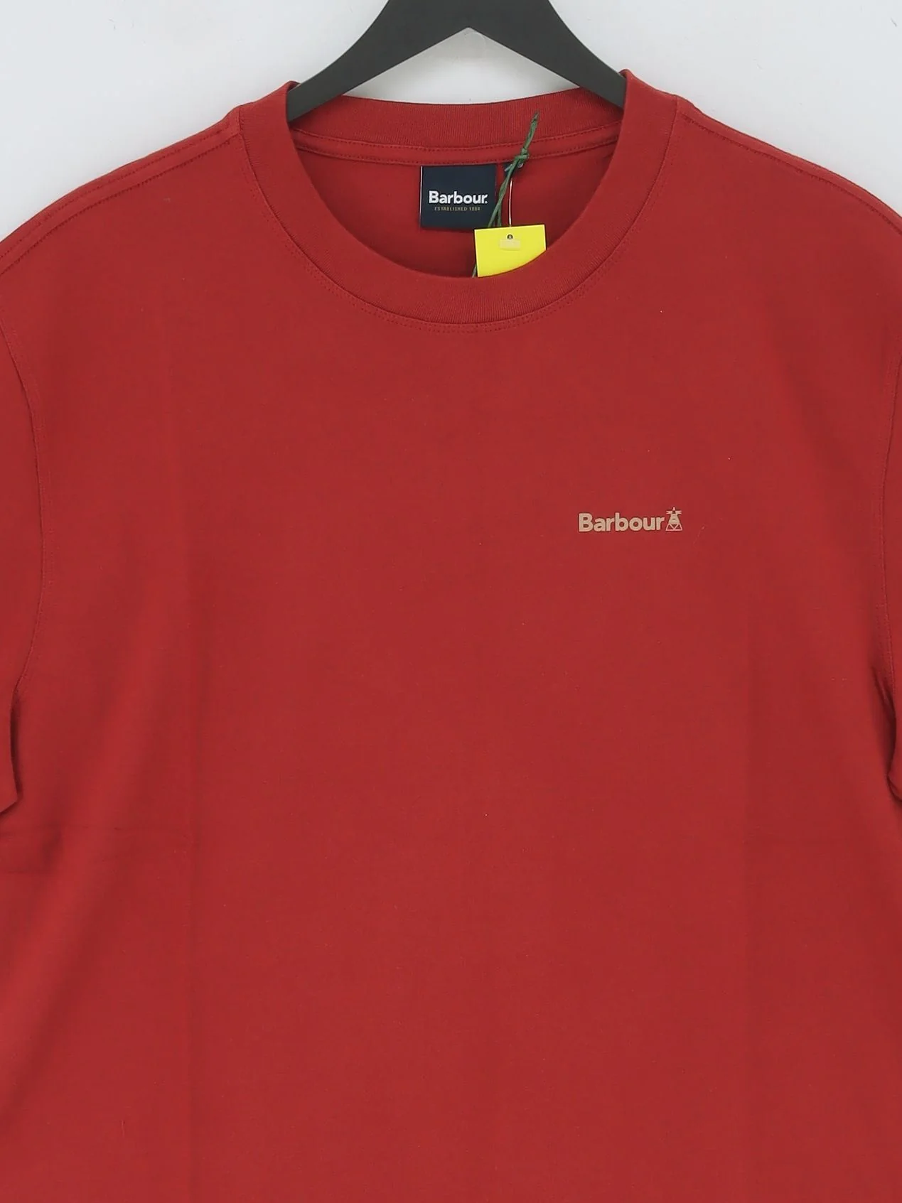 Barbour Men's T-Shirt L Brown Graphic 100% Cotton Basic New with tags - Image 3