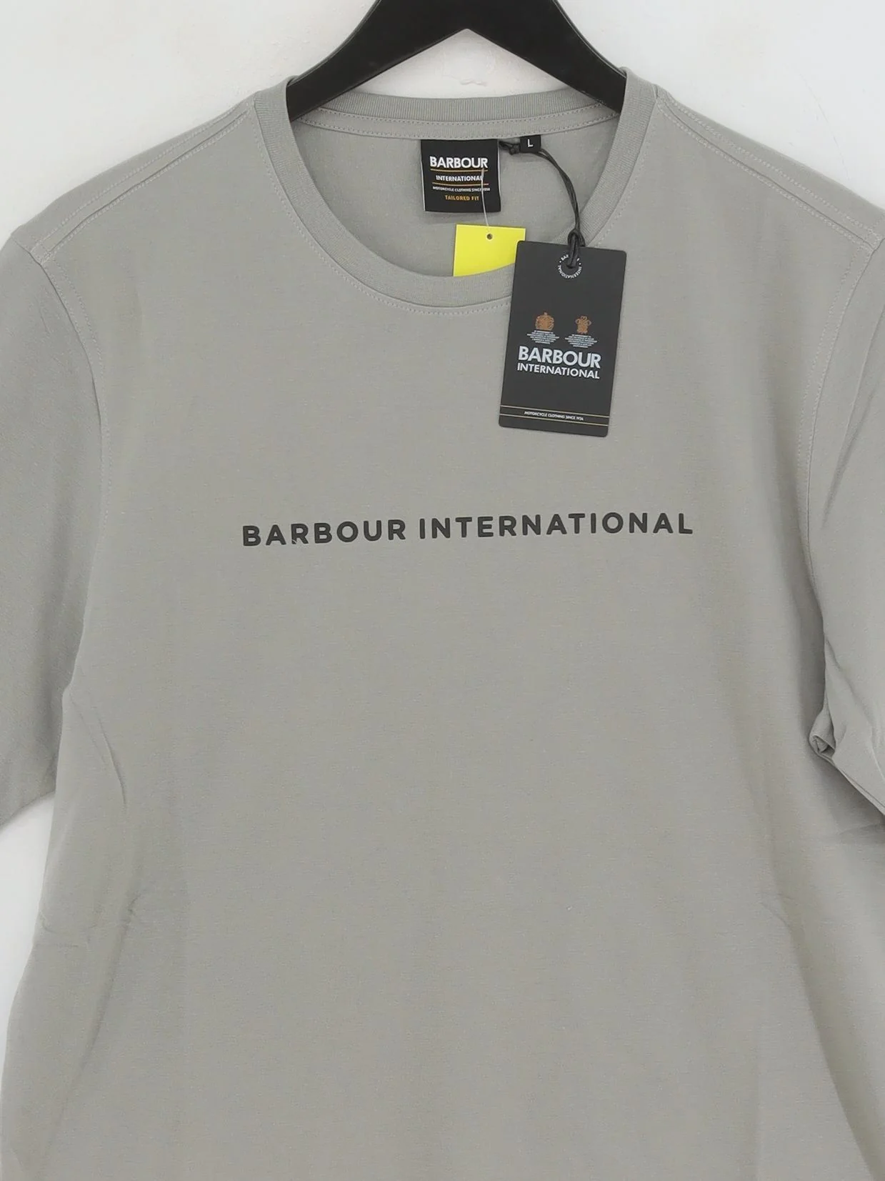 Barbour Men's T-Shirt L Grey Graphic 100% Cotton Basic New with tags - Image 3