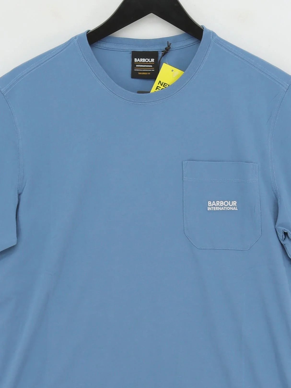 Barbour Men's T-Shirt M Blue Cotton with Elastane Basic New with tags - Image 3
