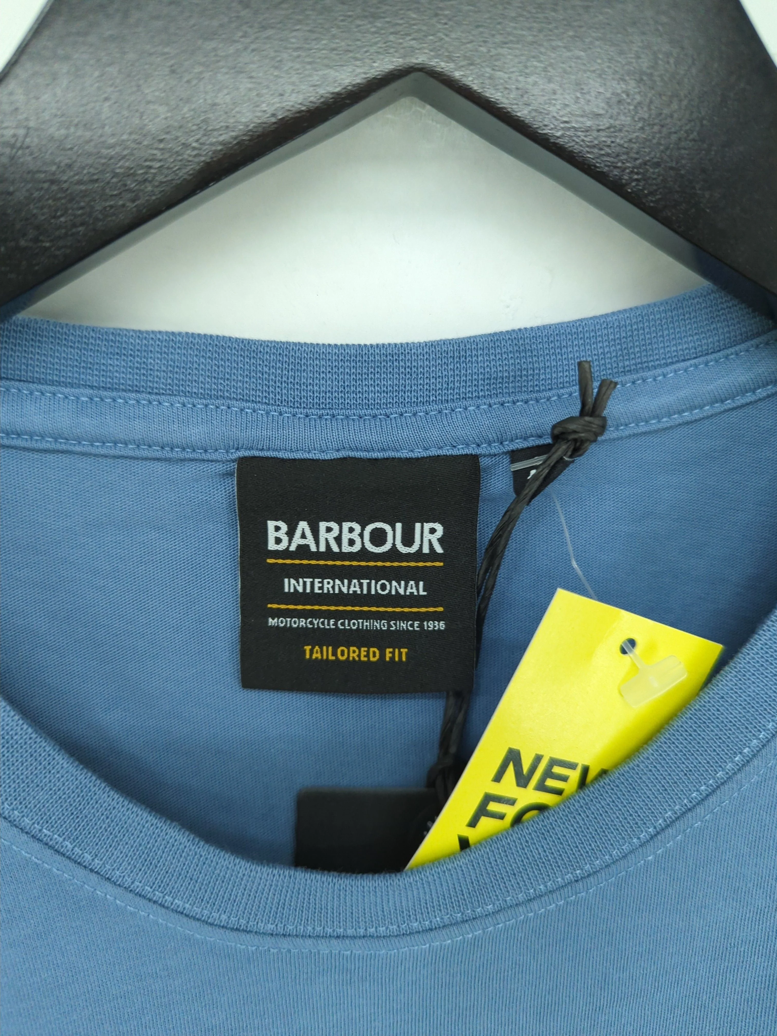 Barbour Men's T-Shirt M Blue Cotton with Elastane Basic New with tags - Image 5