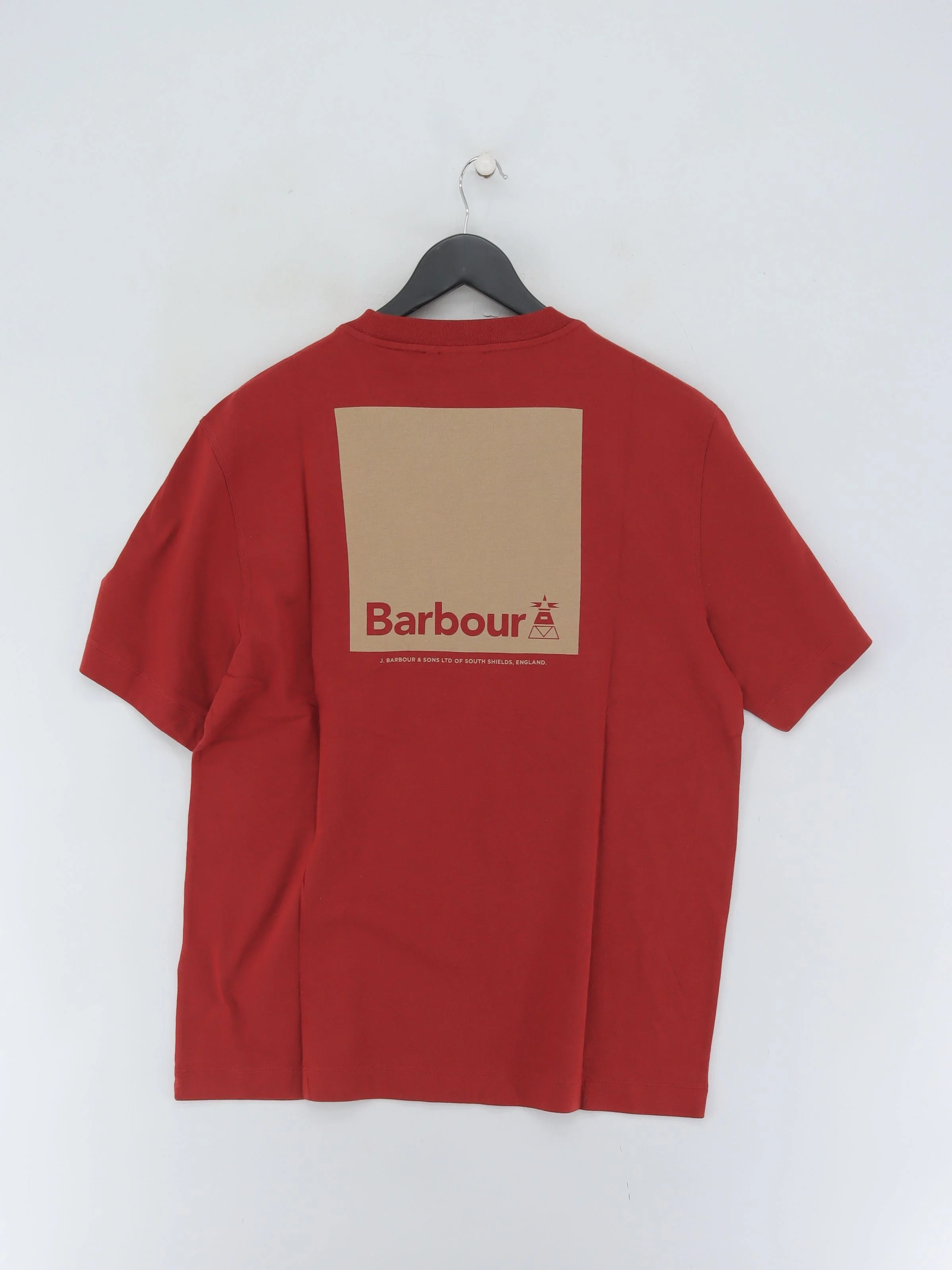 Barbour Men's T-Shirt M Brown Graphic 100% Cotton Basic New with tags - Image 2