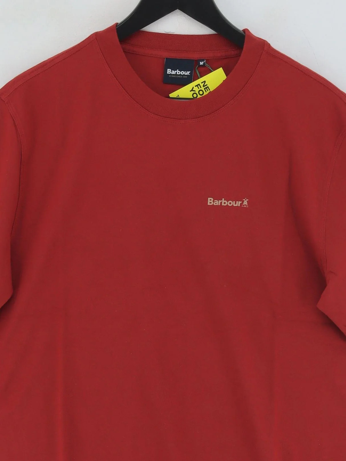 Barbour Men's T-Shirt M Brown Graphic 100% Cotton Basic New with tags - Image 3