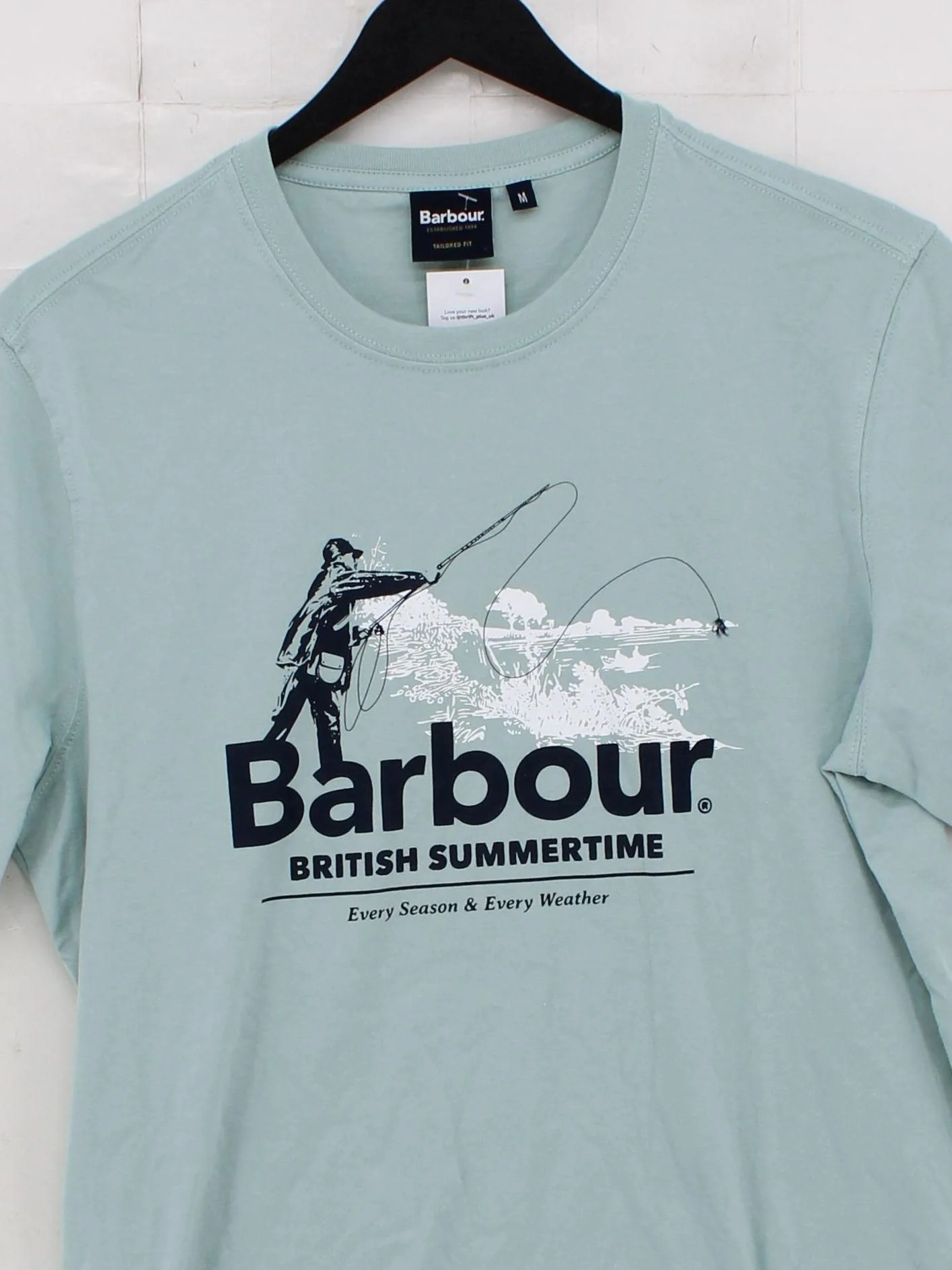 Barbour Men's T-Shirt M Green Graphic 100% Cotton Basic - Image 3