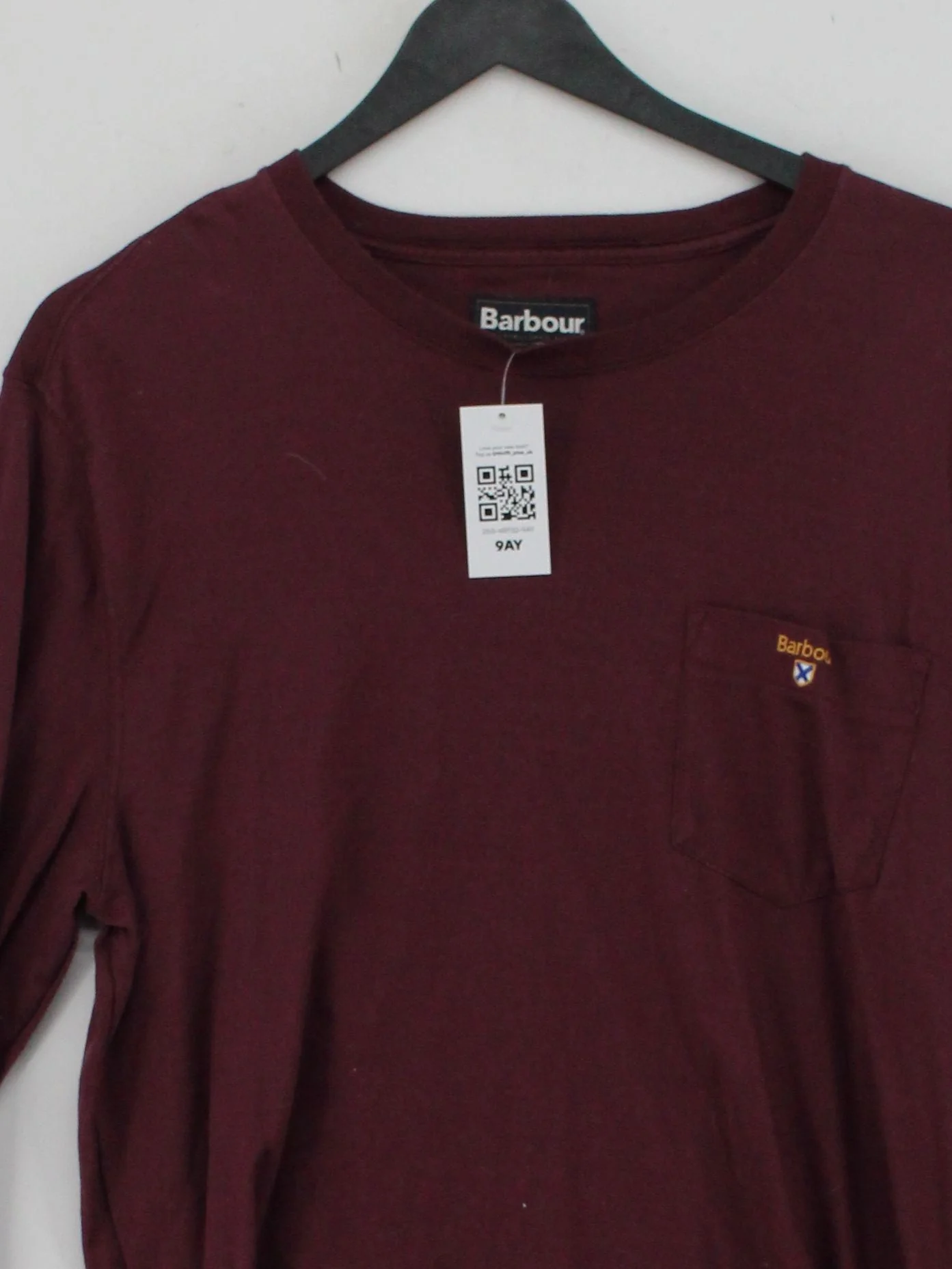 Barbour Men's T-Shirt M Red 100% Cotton Basic - Image 3