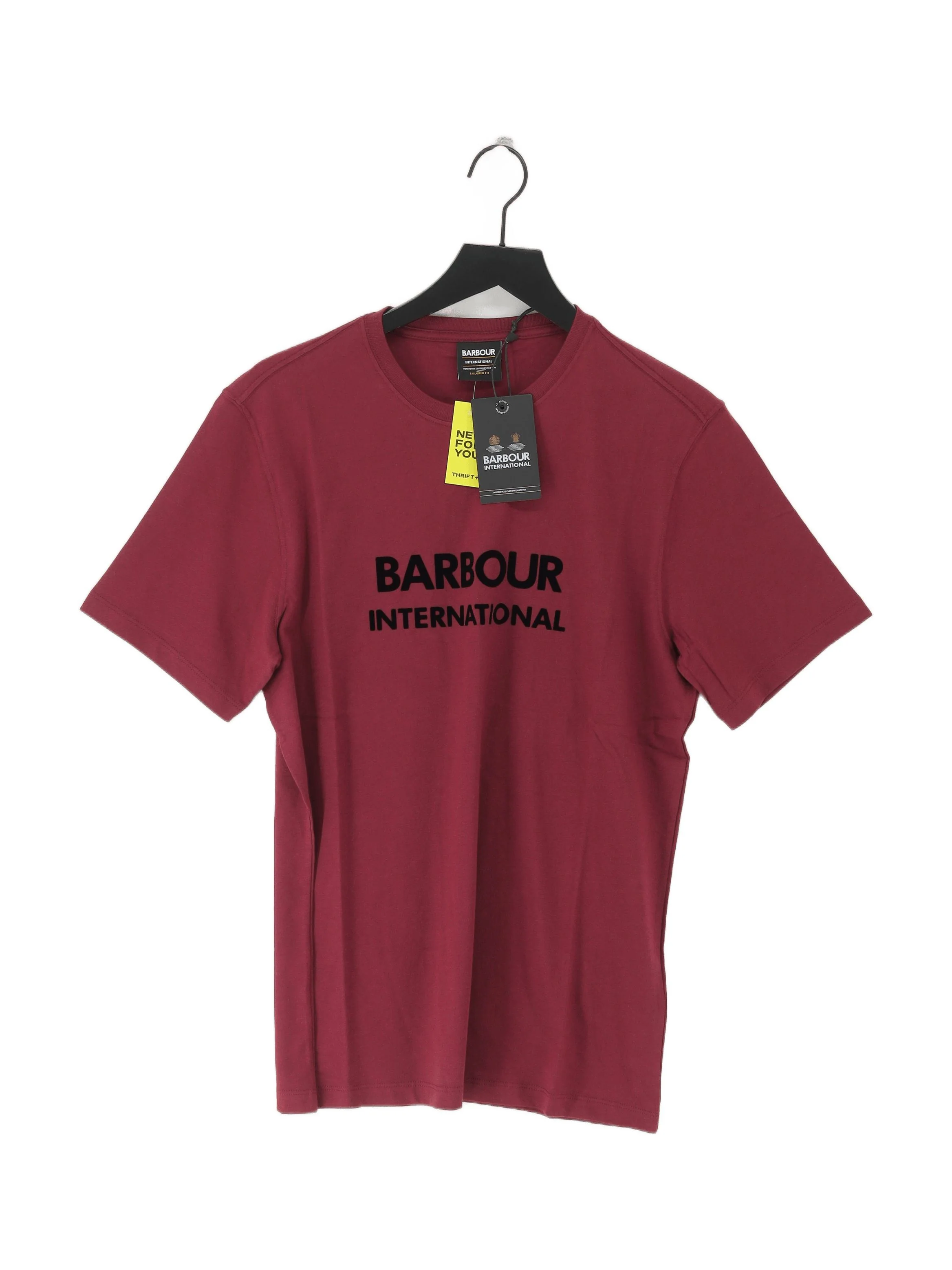 Barbour Men's T-Shirt M Red Graphic 100% Cotton Basic New with tags