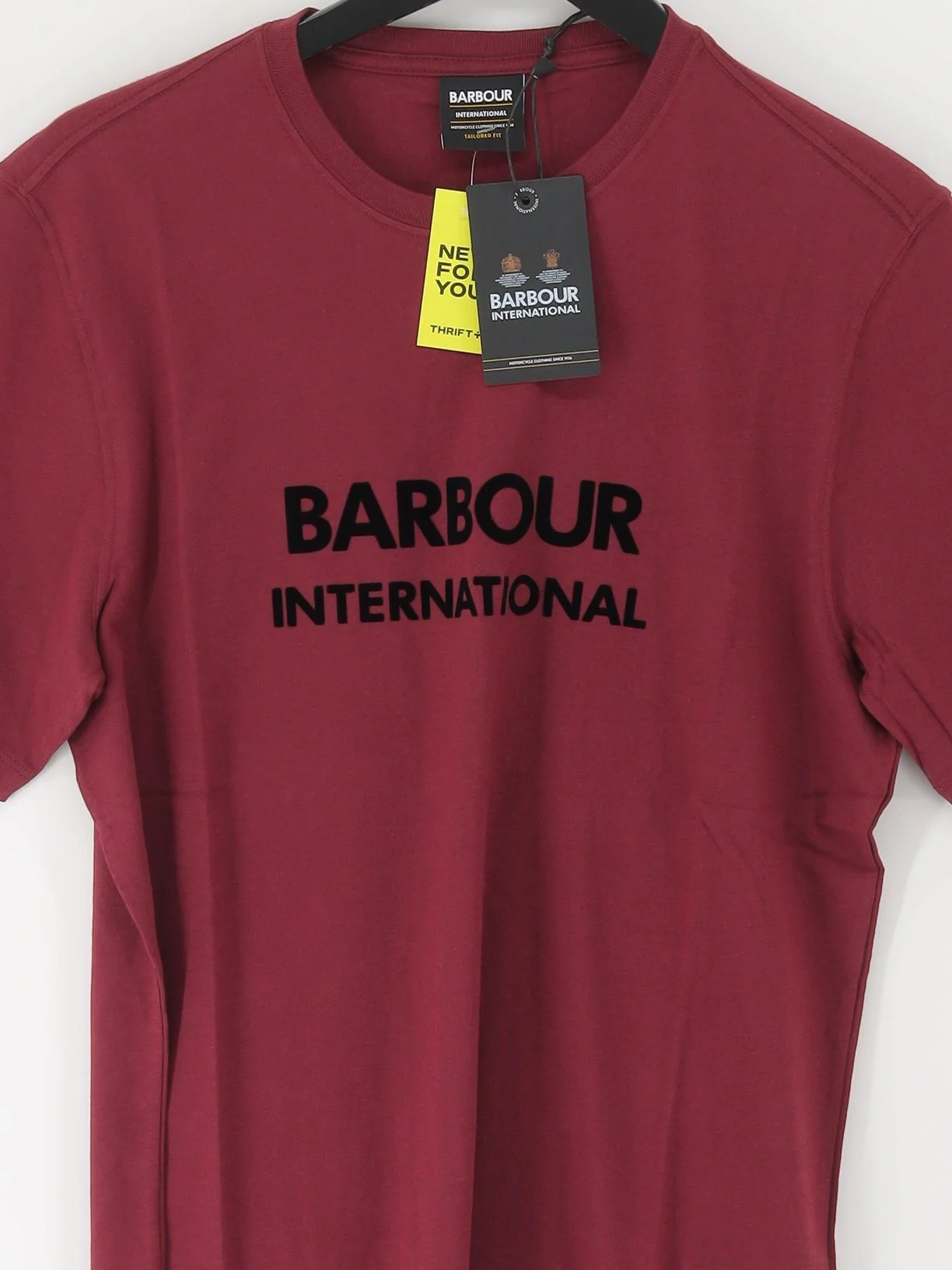 Barbour Men's T-Shirt M Red Graphic 100% Cotton Basic New with tags - Image 3