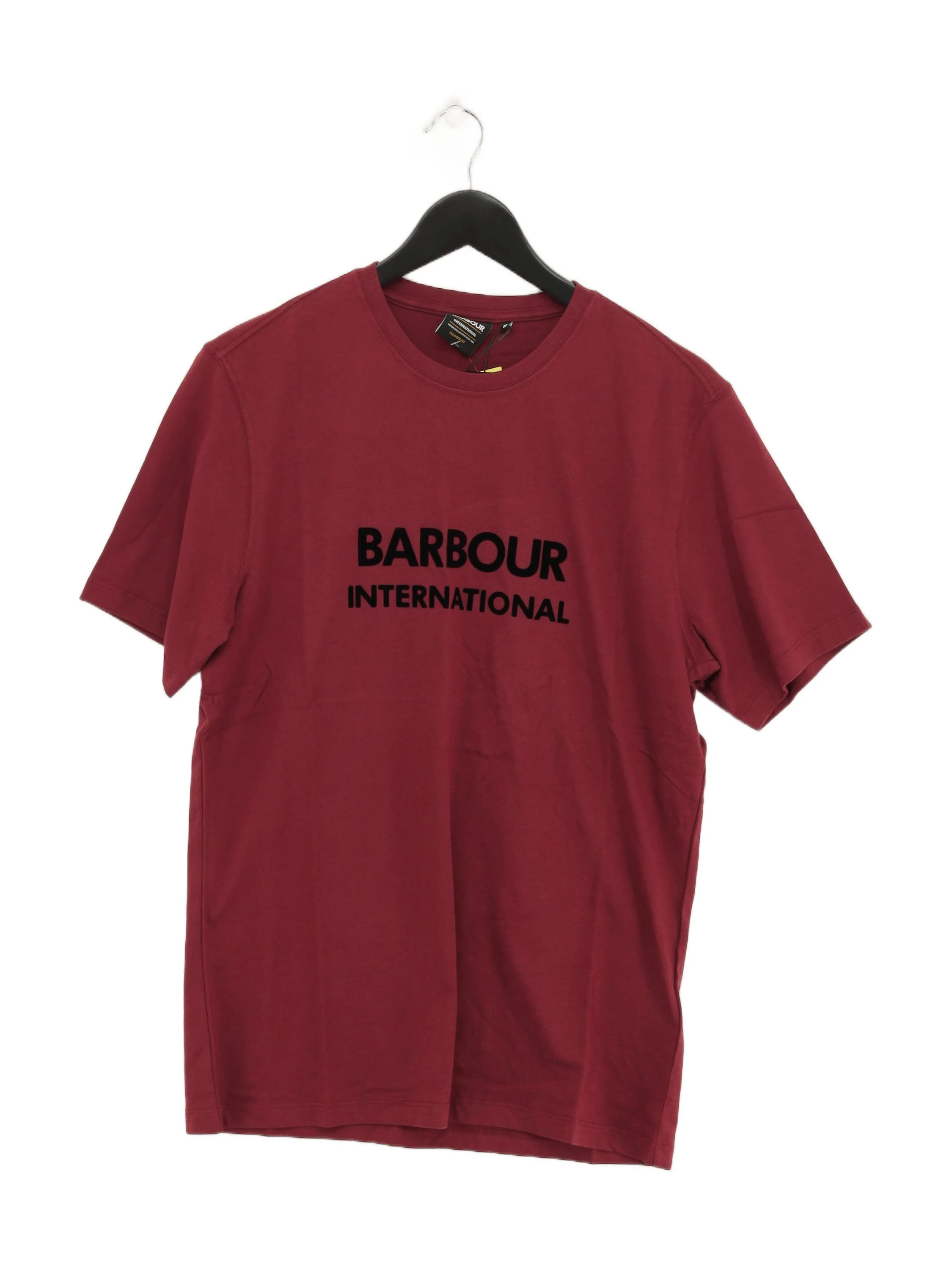 Barbour Men's T-Shirt M Red Graphic 100% Cotton Basic New with tags