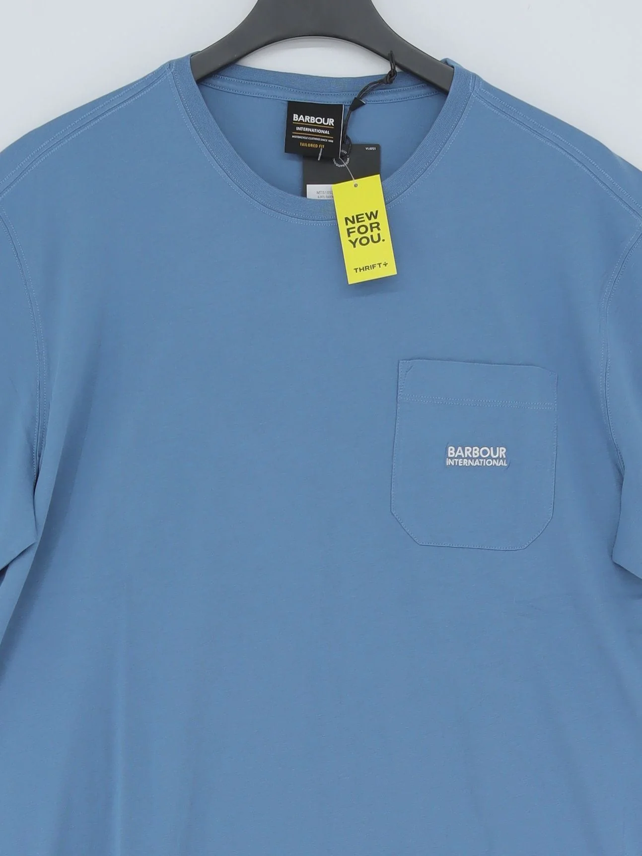 Barbour Men's T-Shirt XL Blue Cotton with Elastane Basic New with tags - Image 3