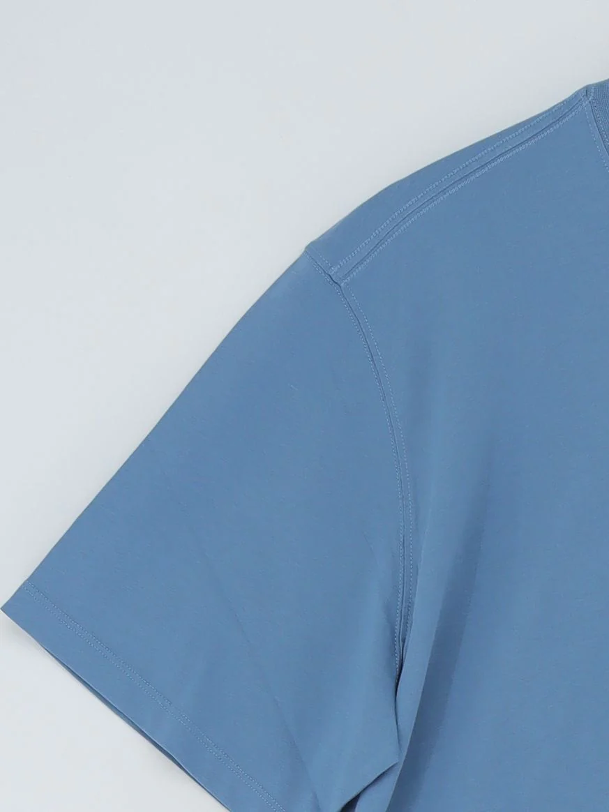 Barbour Men's T-Shirt XL Blue Cotton with Elastane Basic New with tags - Image 4