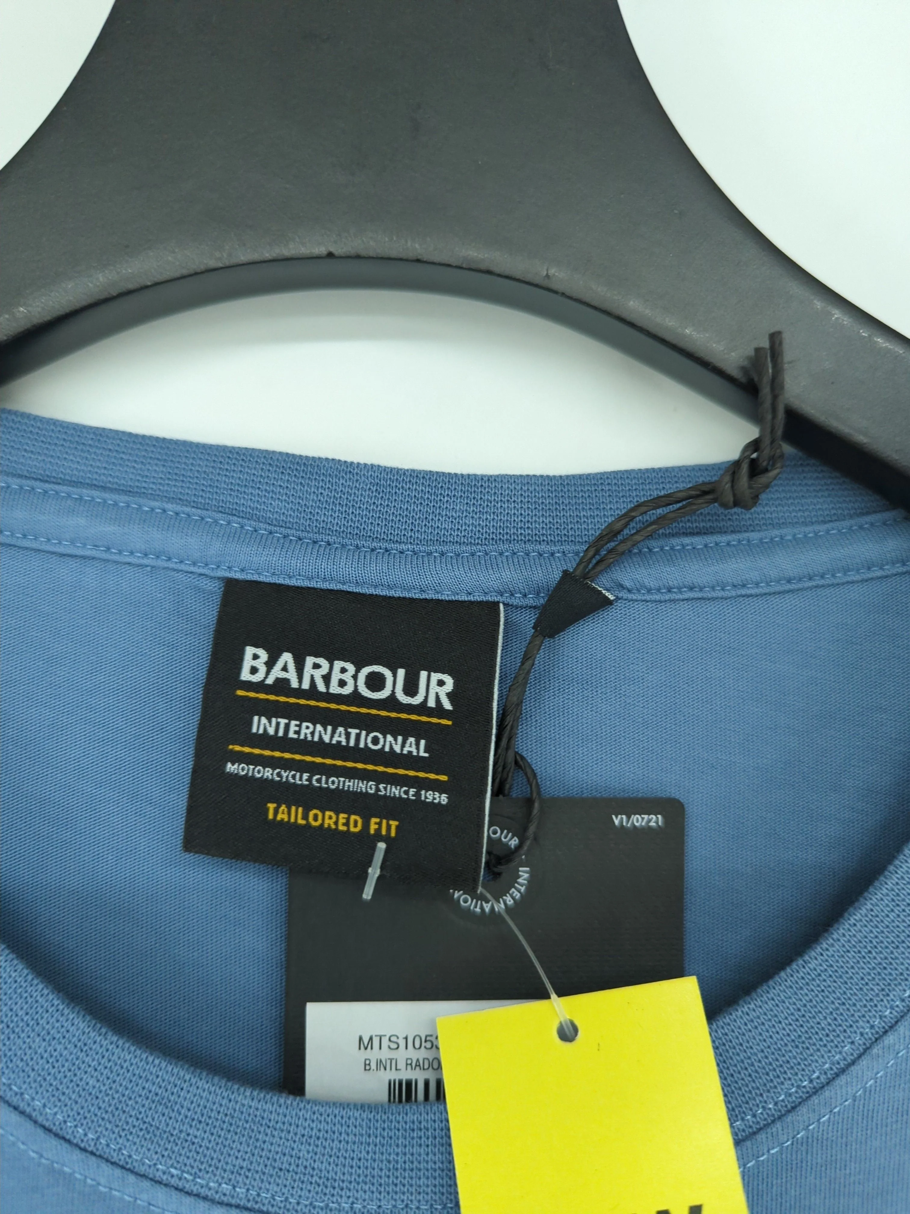 Barbour Men's T-Shirt XL Blue Cotton with Elastane Basic New with tags - Image 5