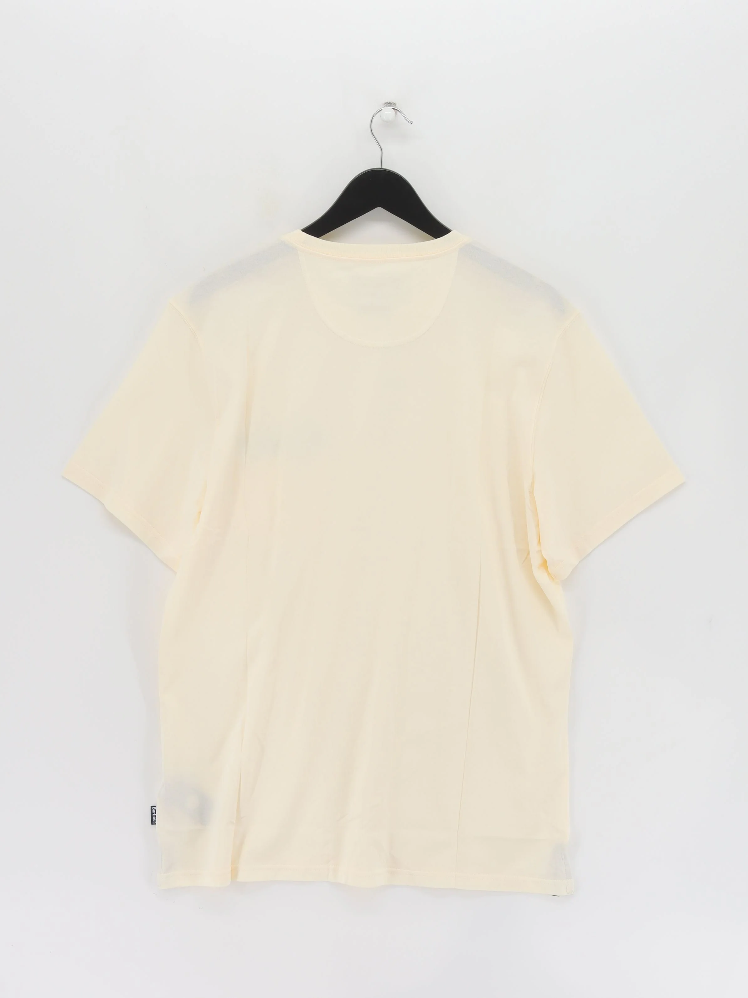 Barbour Men's T-Shirt XL Cream 100% Cotton Basic New with tags - Image 2