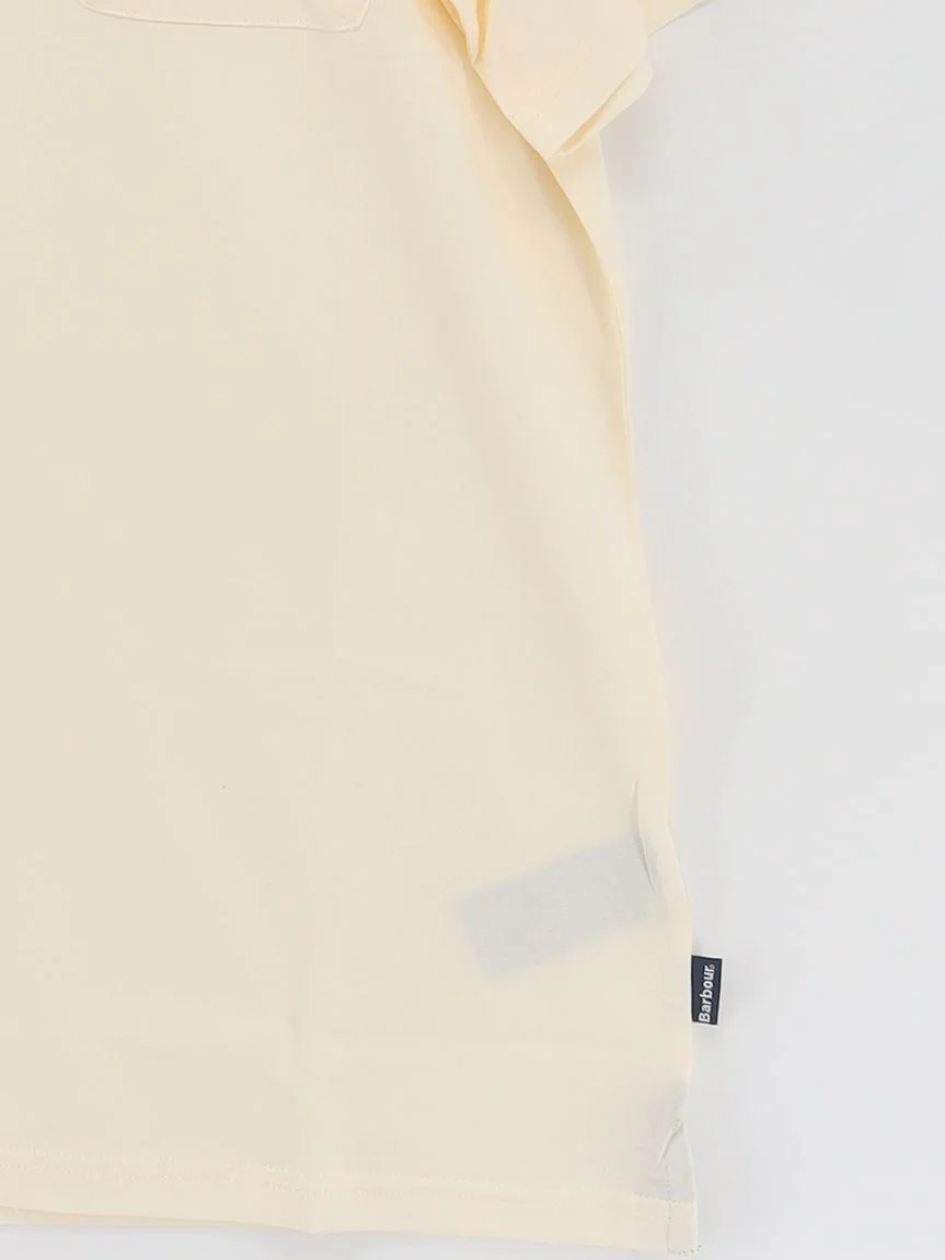 Barbour Men's T-Shirt XL Cream 100% Cotton Basic New with tags - Image 4