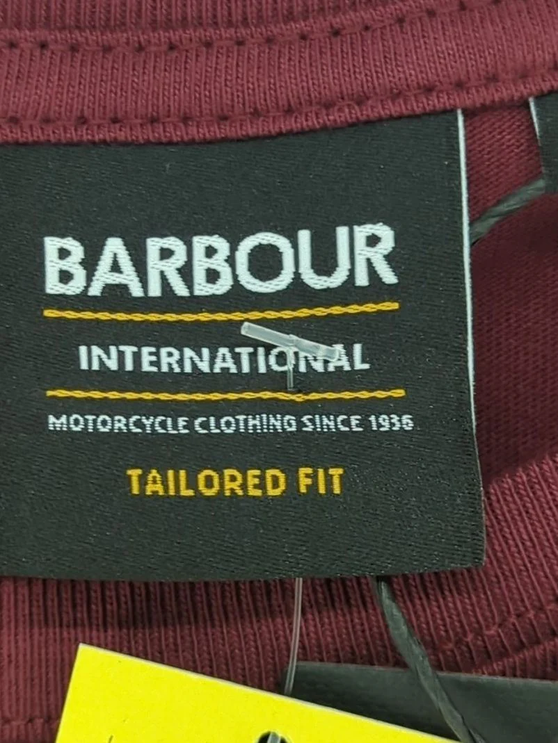 Barbour Men's T-Shirt XL Red Graphic 100% Cotton Basic New with tags - Image 5