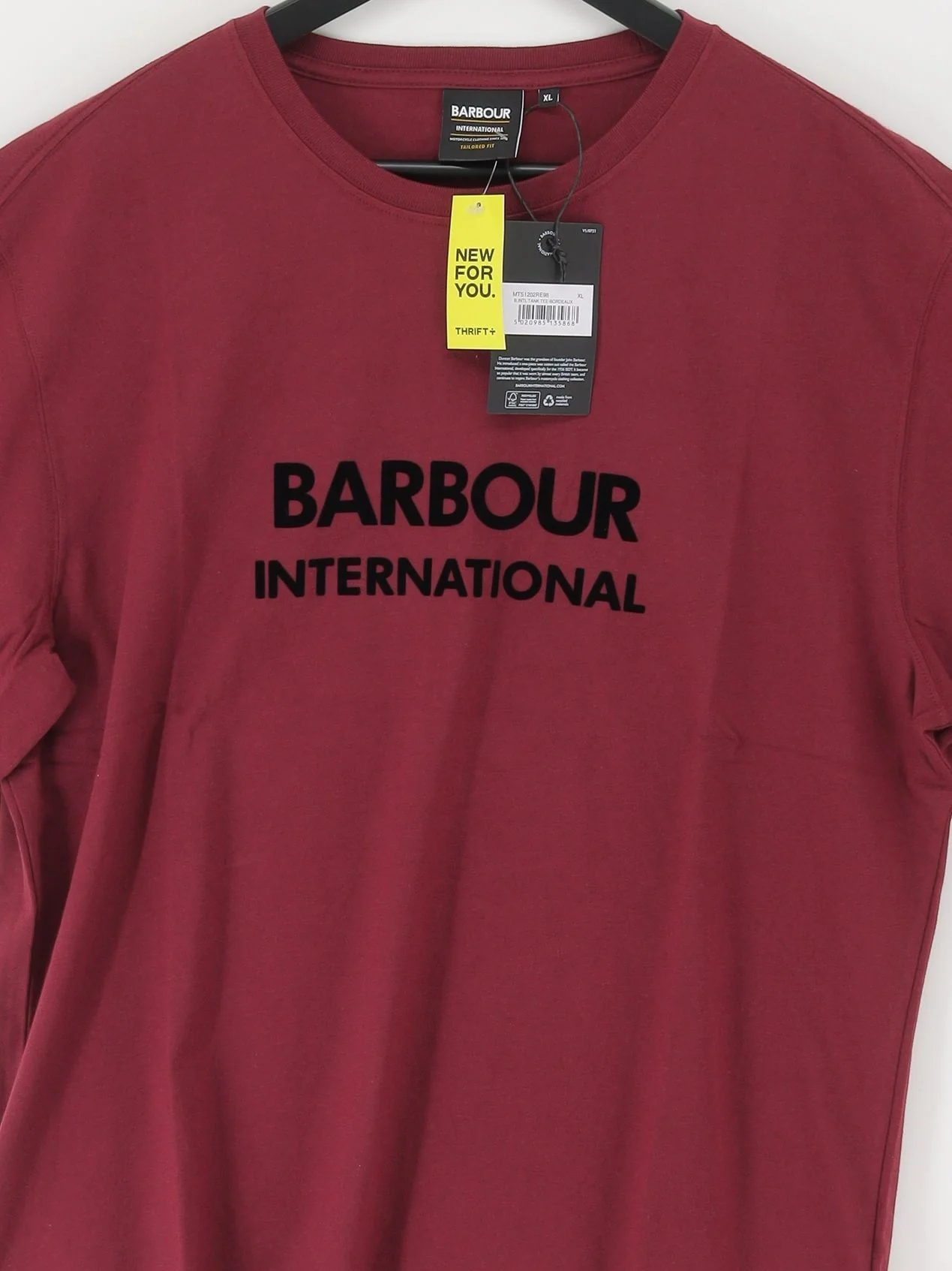 Barbour Men's T-Shirt XL Red Graphic 100% Cotton Basic New with tags - Image 3