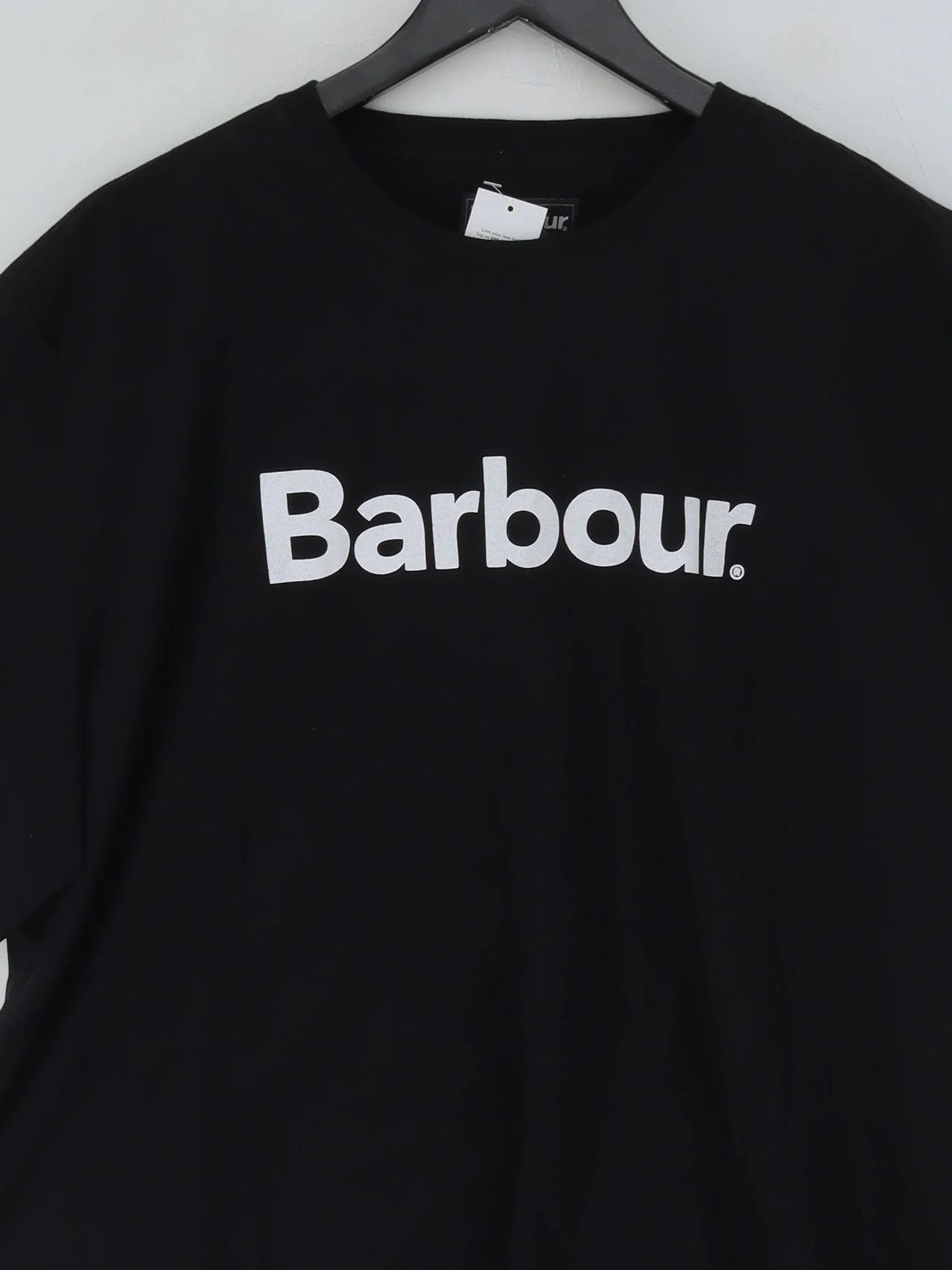 Barbour Men's T-Shirt XXL Black 100% Cotton Basic New with tags - Image 3