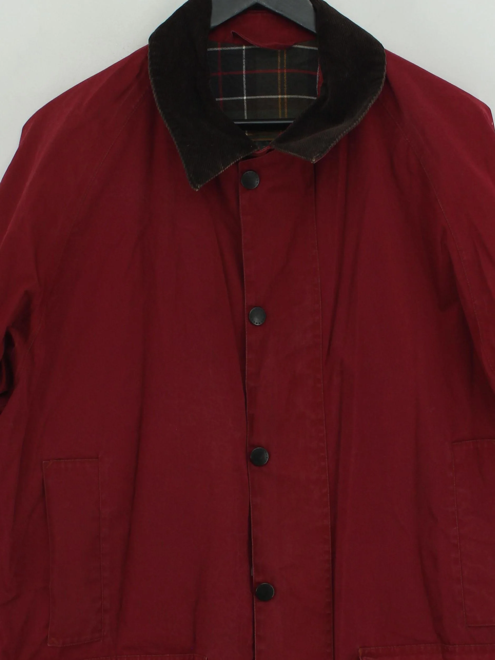Barbour Overcoat jacket red - Image 3