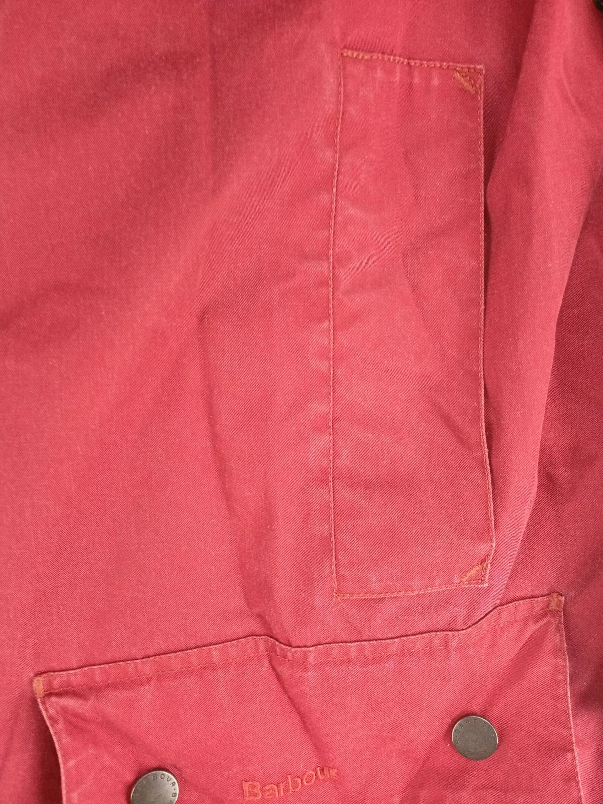 Barbour Overcoat jacket red - Image 5