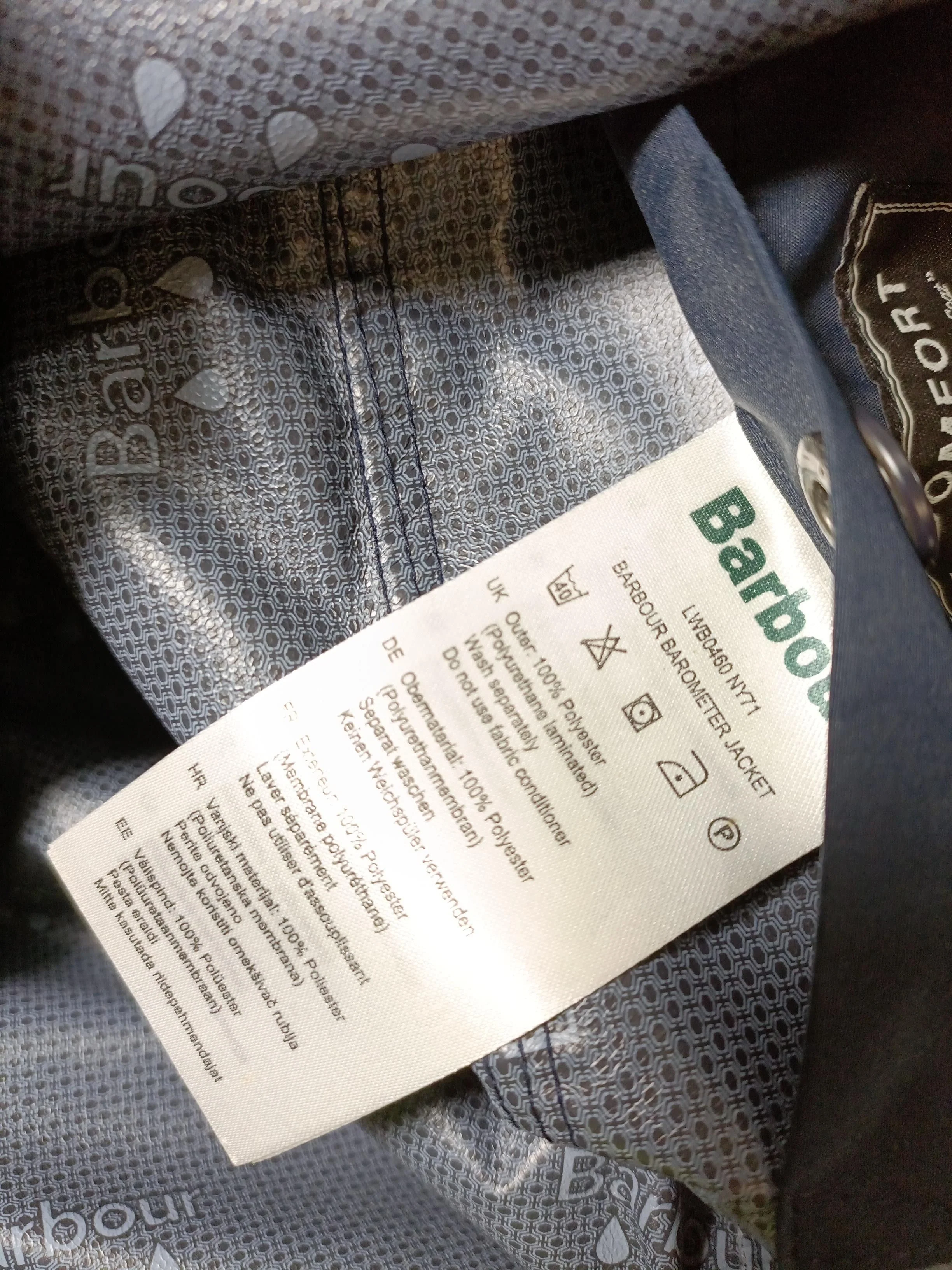 Barbour Rain Coat jacket blue - Image 7