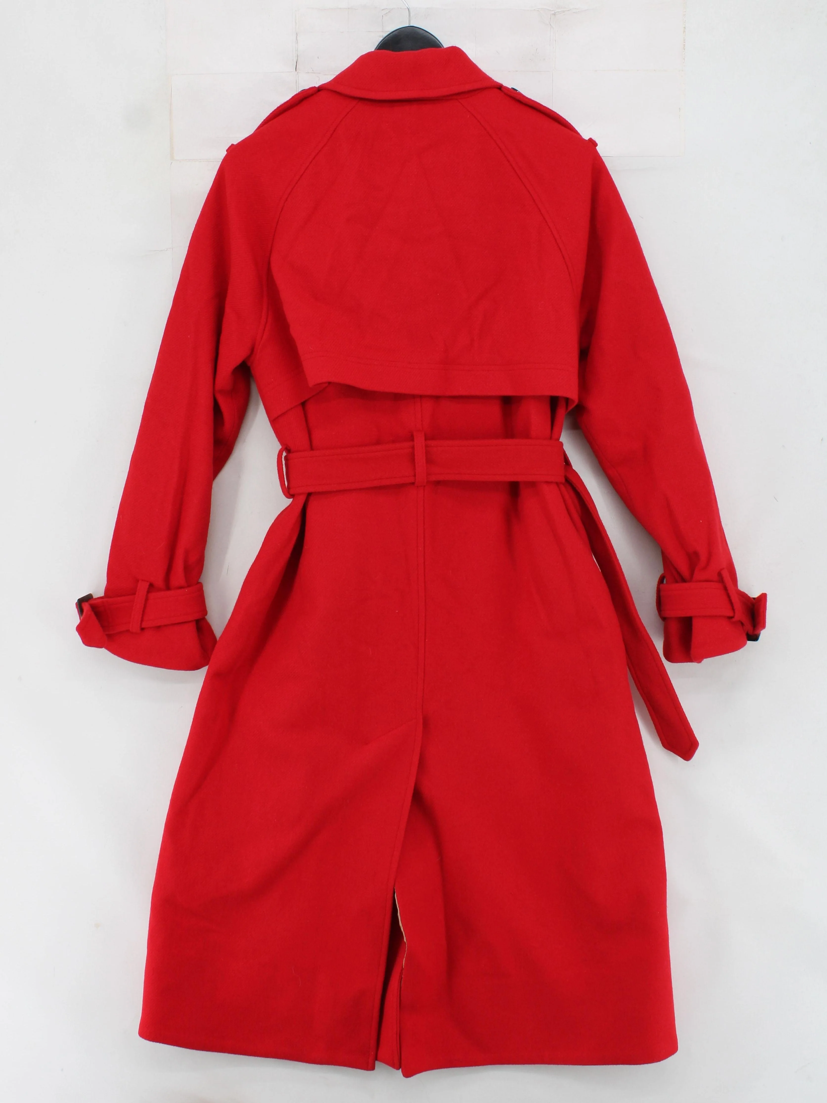 Barbour Women's Coat UK 8 Red Wool with Polyamide, Acrylic Trench Coat - Image 2