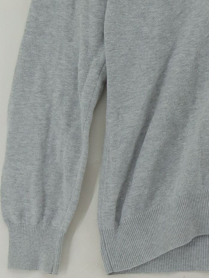 Barbour Women's Jumper UK 10 Grey 100% Cotton V-Neck Pullover - Image 4