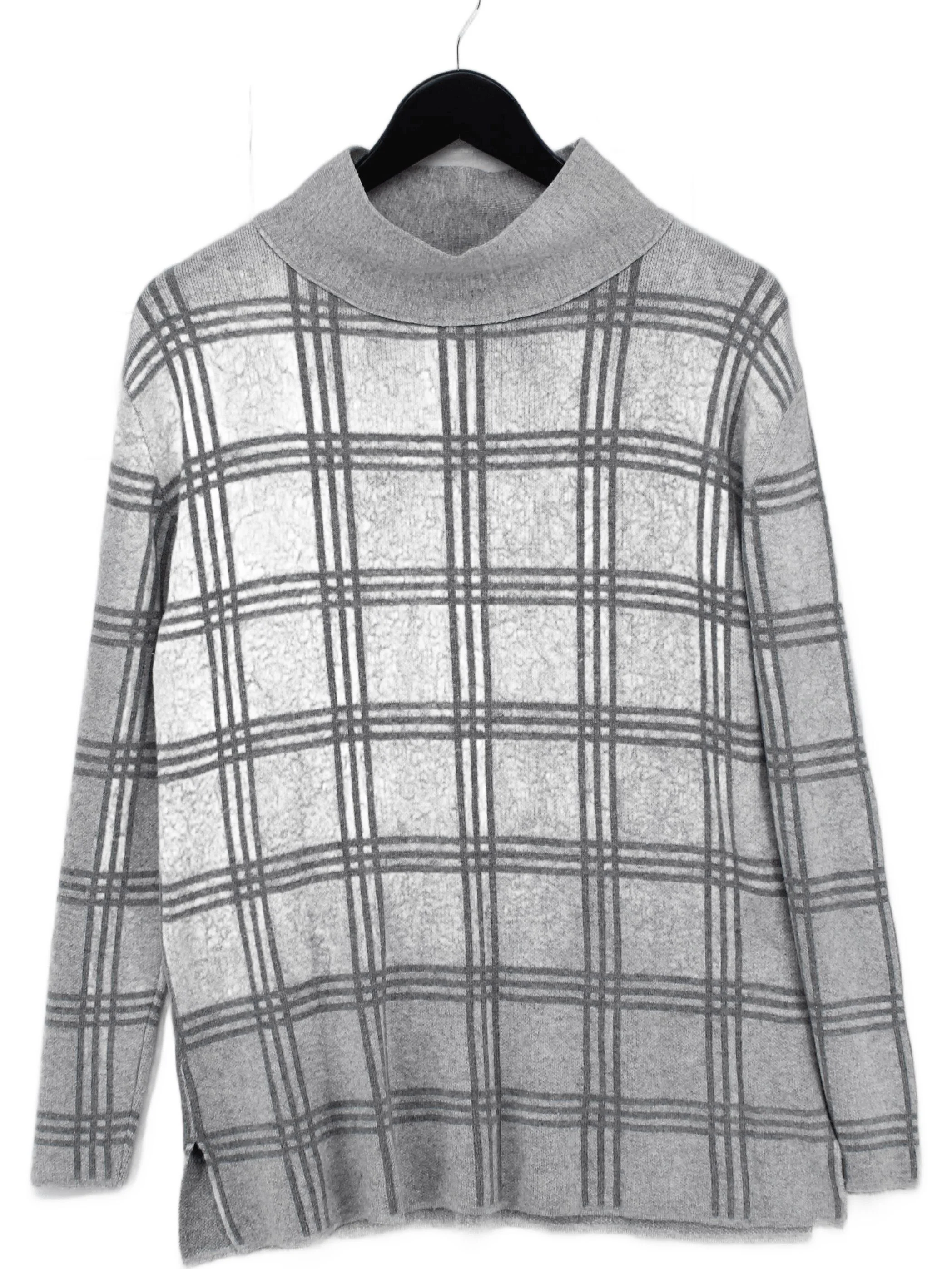 Barbour Women's Jumper UK 10 Grey Acrylic with Cotton, Viscose, Wool Pullover
