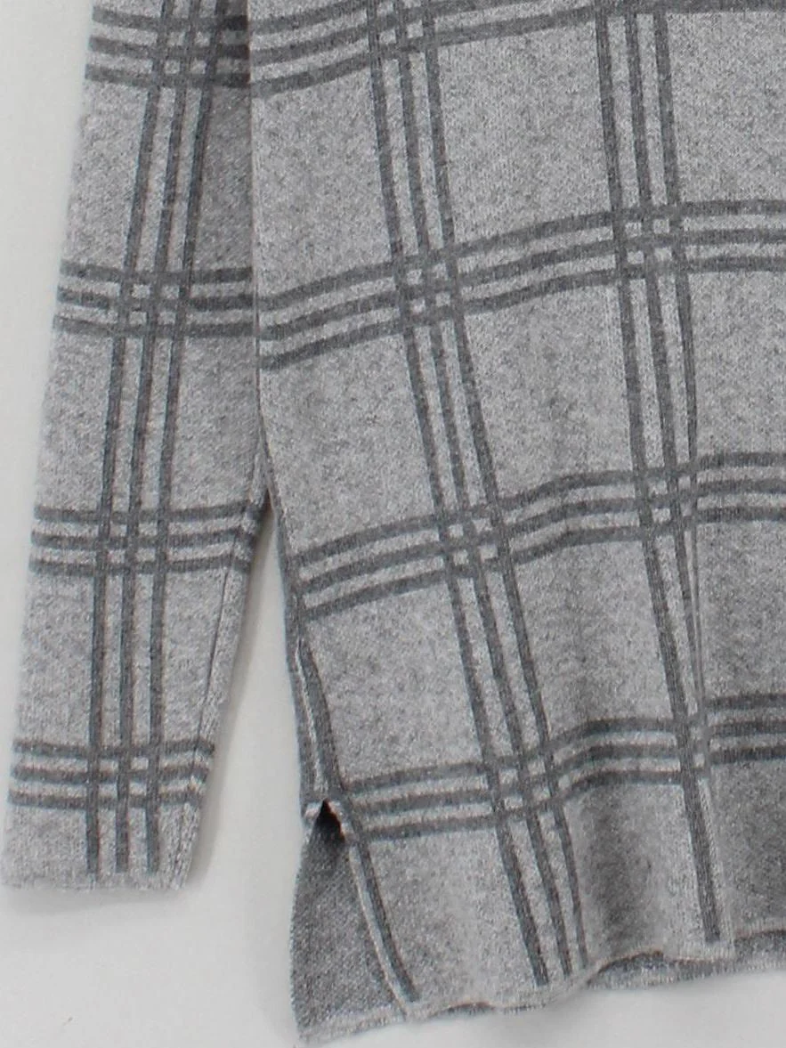 Barbour Women's Jumper UK 10 Grey Acrylic with Cotton, Viscose, Wool Pullover - Image 4