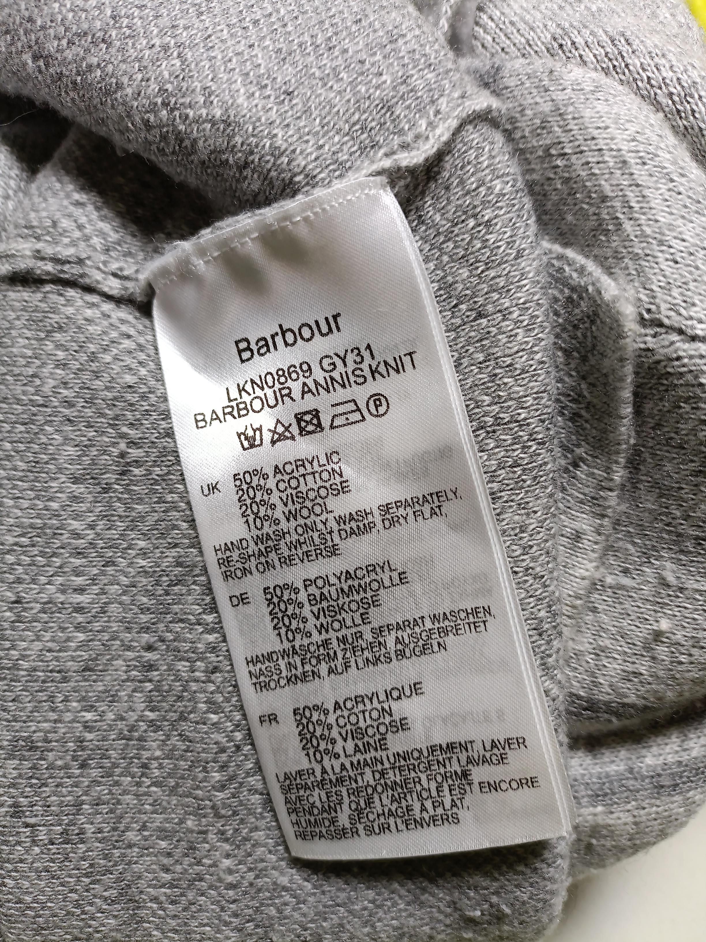 Barbour Women's Jumper UK 10 Grey Acrylic with Cotton, Viscose, Wool Pullover - Image 6