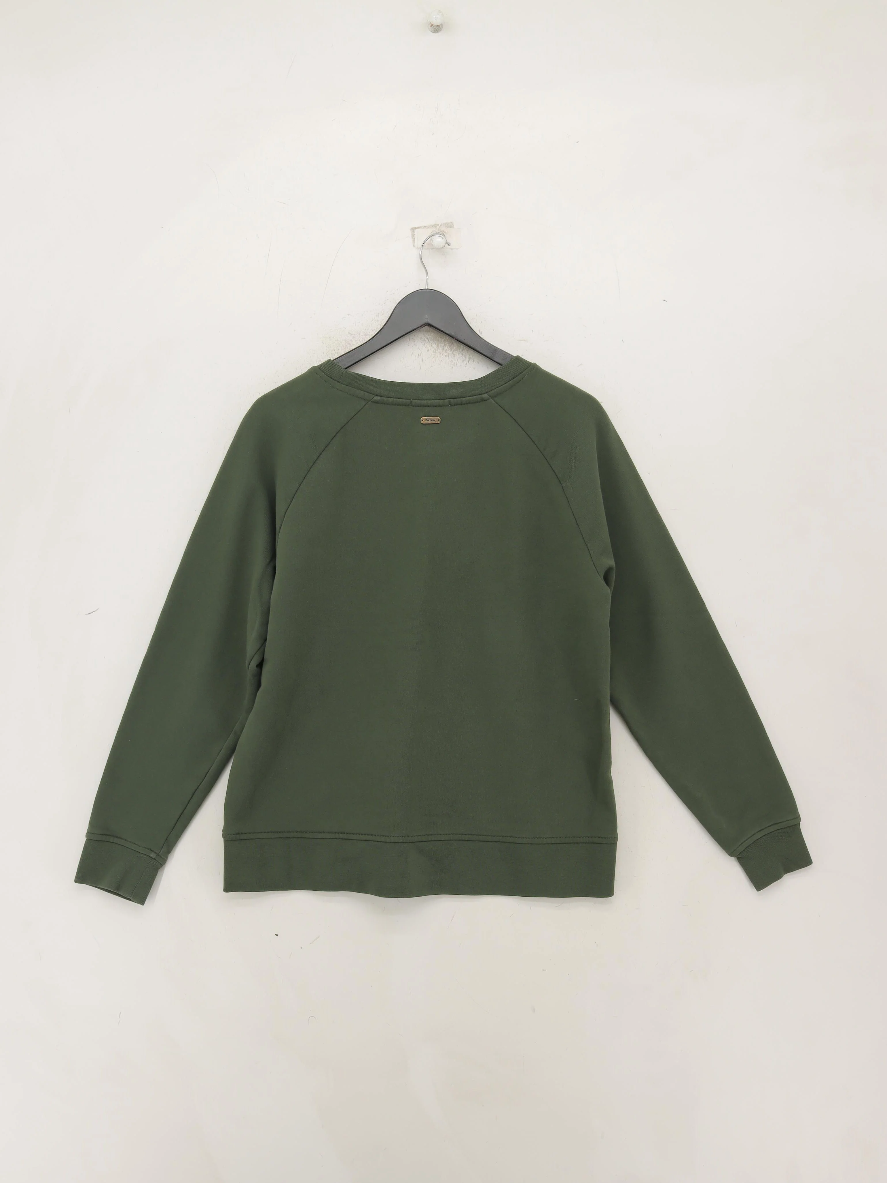 Barbour Women's Jumper UK 12 Green Cotton with Elastane Pullover - Image 2