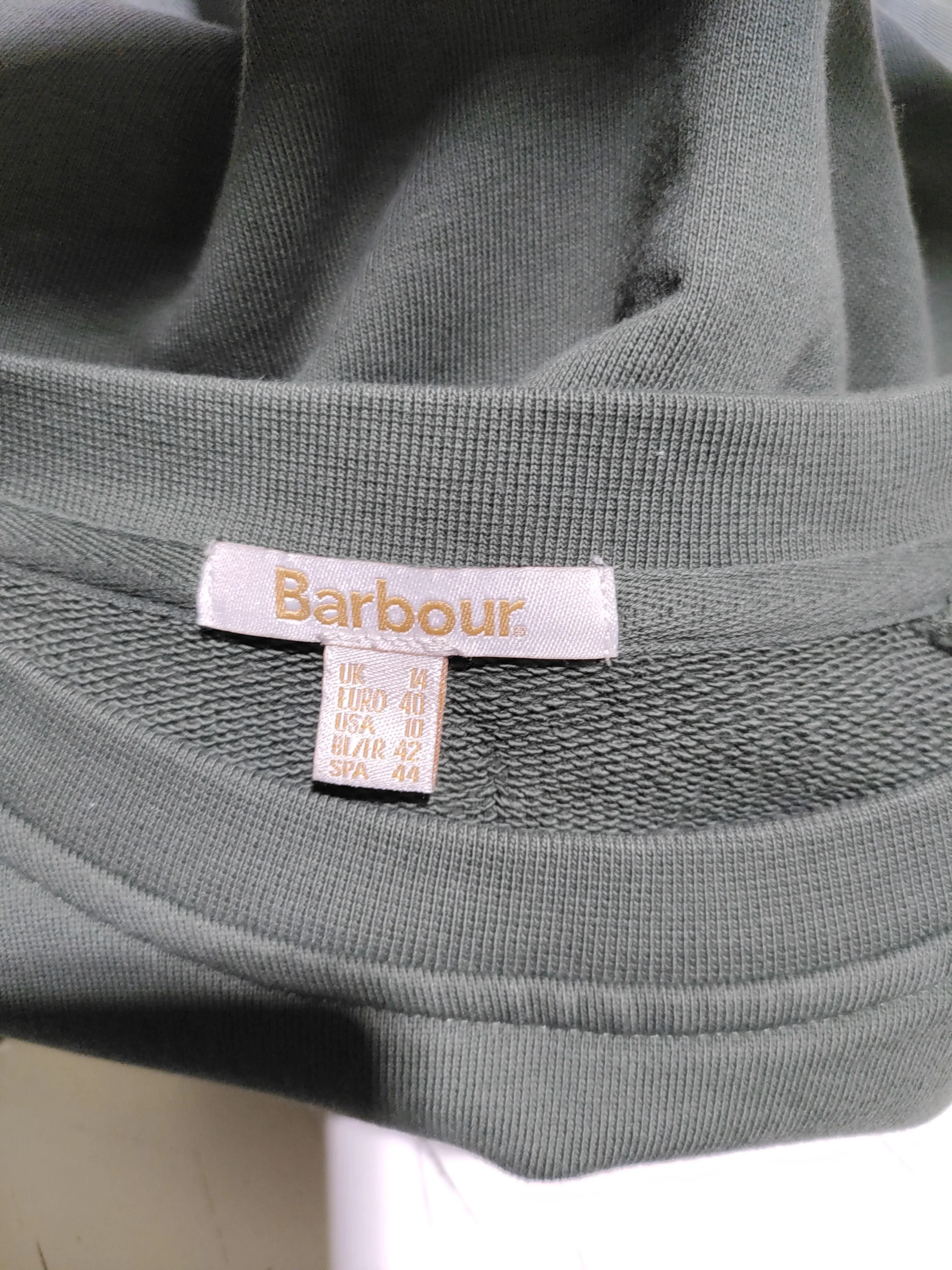 Barbour Women's Jumper UK 12 Green Cotton with Elastane Pullover - Image 5
