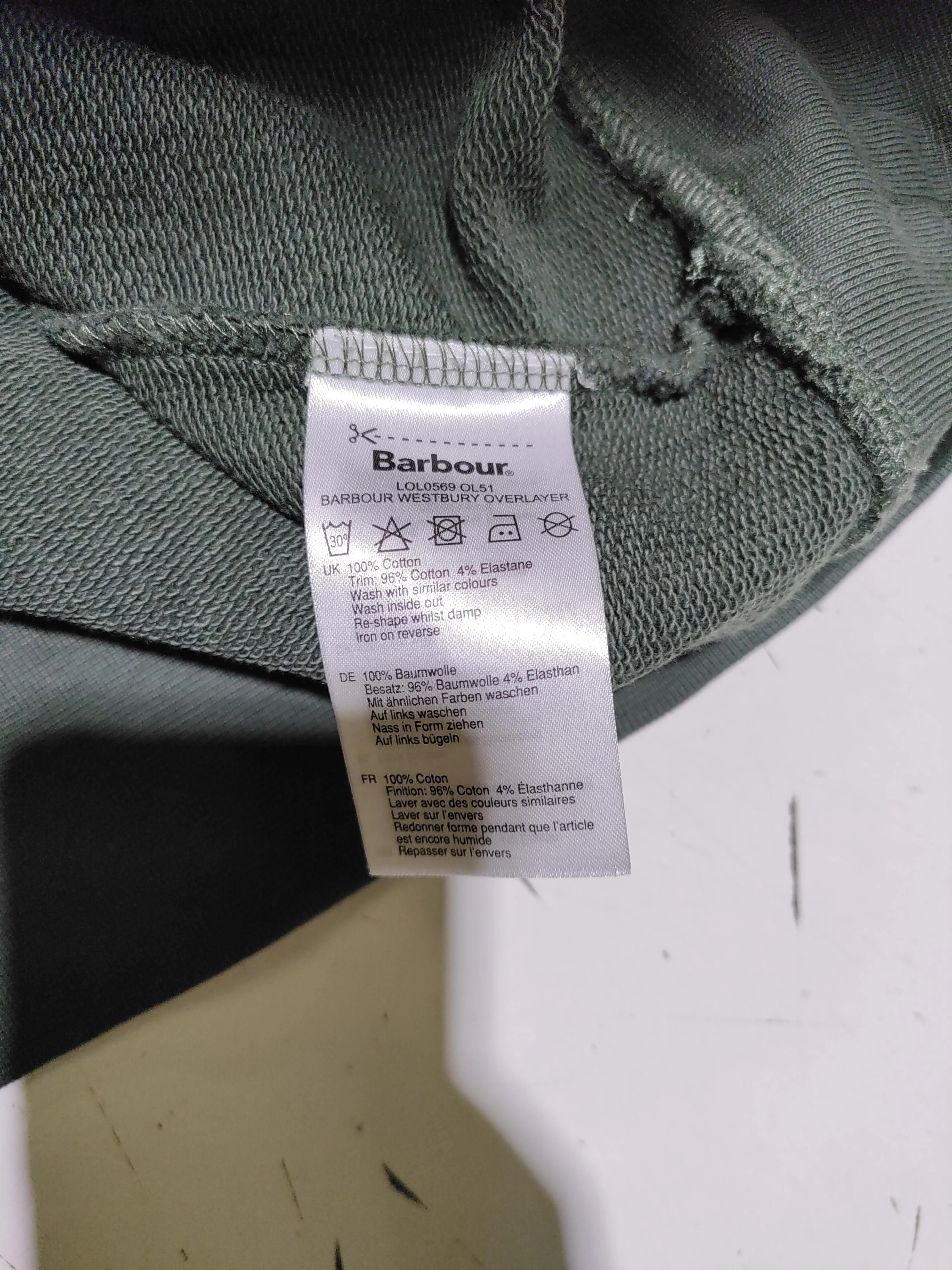 Barbour Women's Jumper UK 12 Green Cotton with Elastane Pullover - Image 6