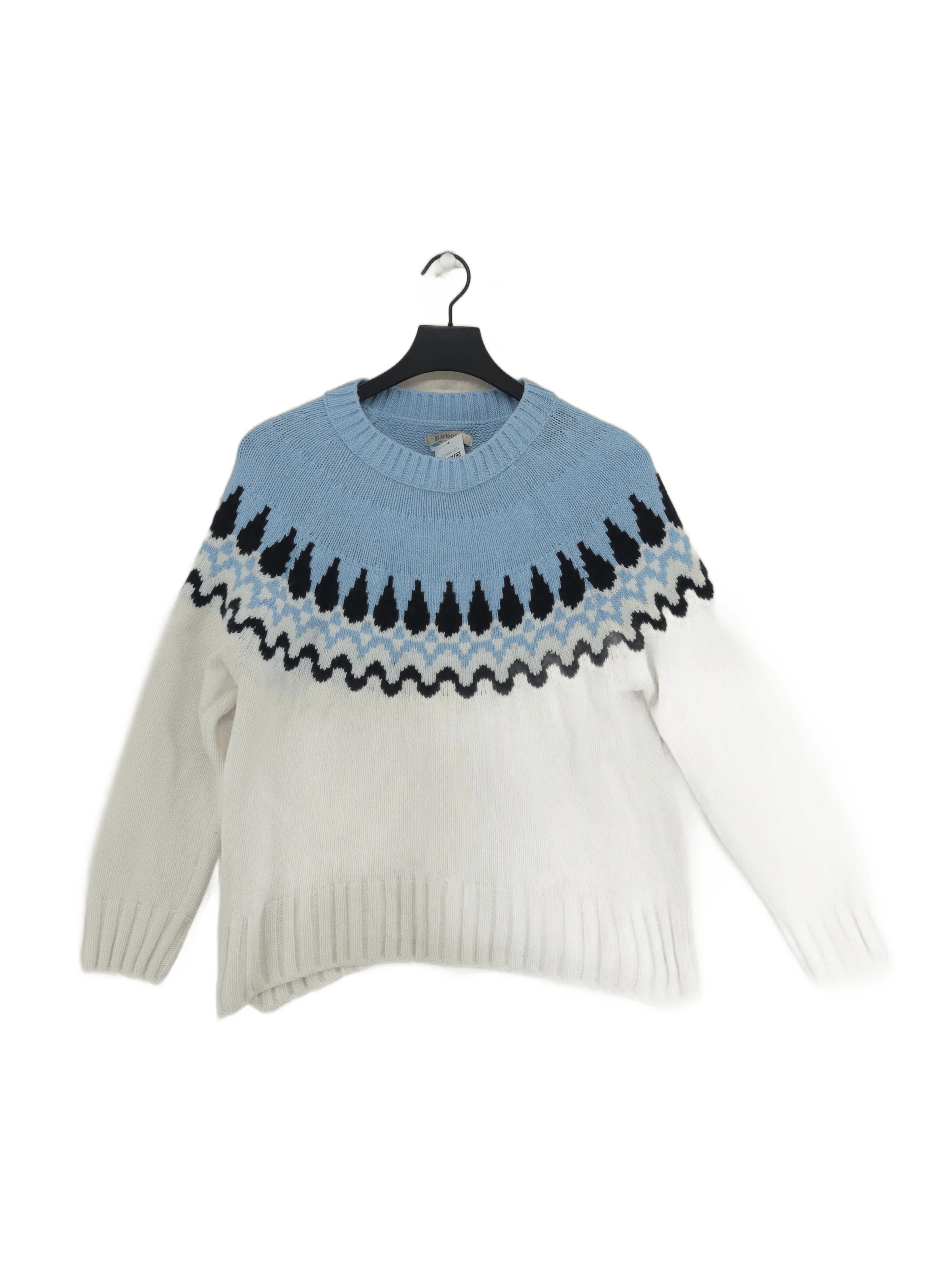 Barbour Women's Jumper UK 12 Multi Cotton with Wool, Polyamide Pullover